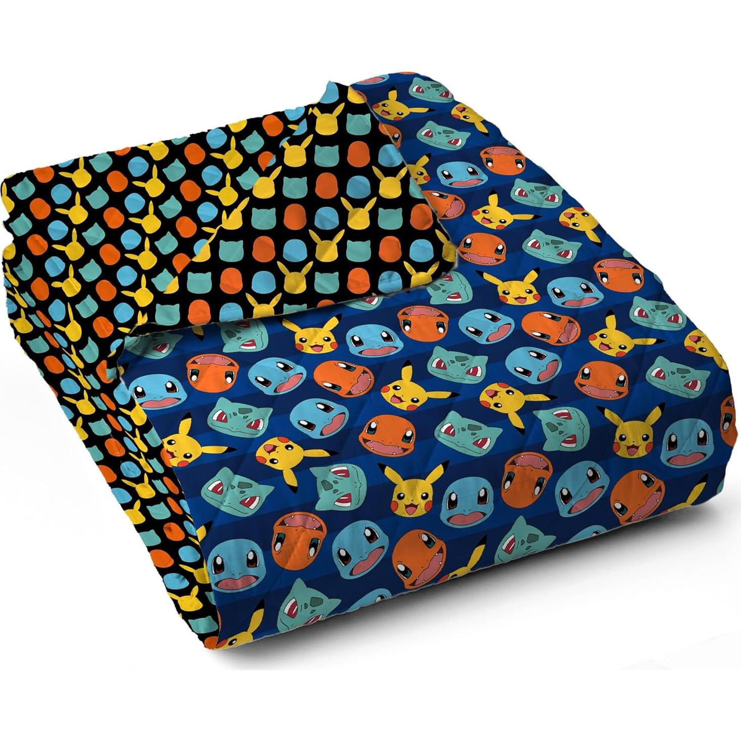 Manta Acolchada Reversible Pokémon 90x90 cm - Northwest