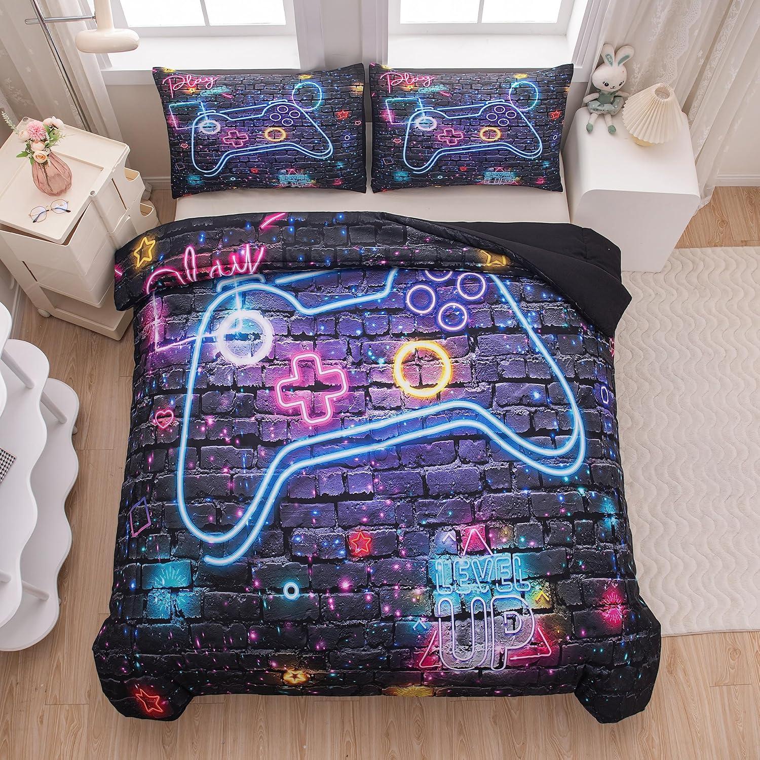 Conjunto de Ropa de Cama Individual NINENINE 5 Piezas Microfibra