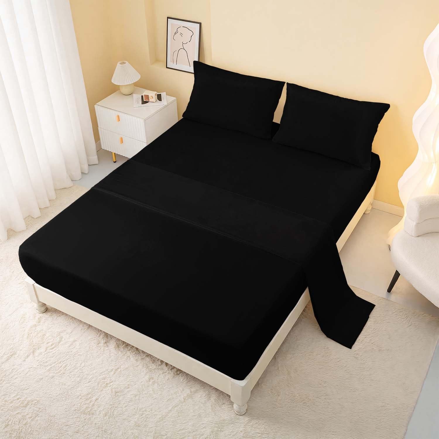 Juego de Edredón Geométrico Rojo Negro Twin 7 Piezas Nttopship