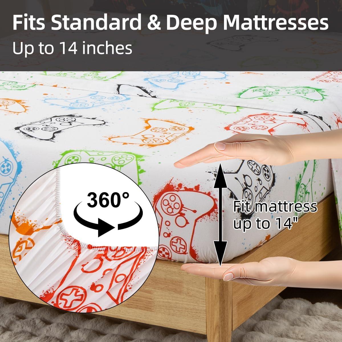 Juego de Cama Individual Holawakaka Consola de Juegos 5 Piezas