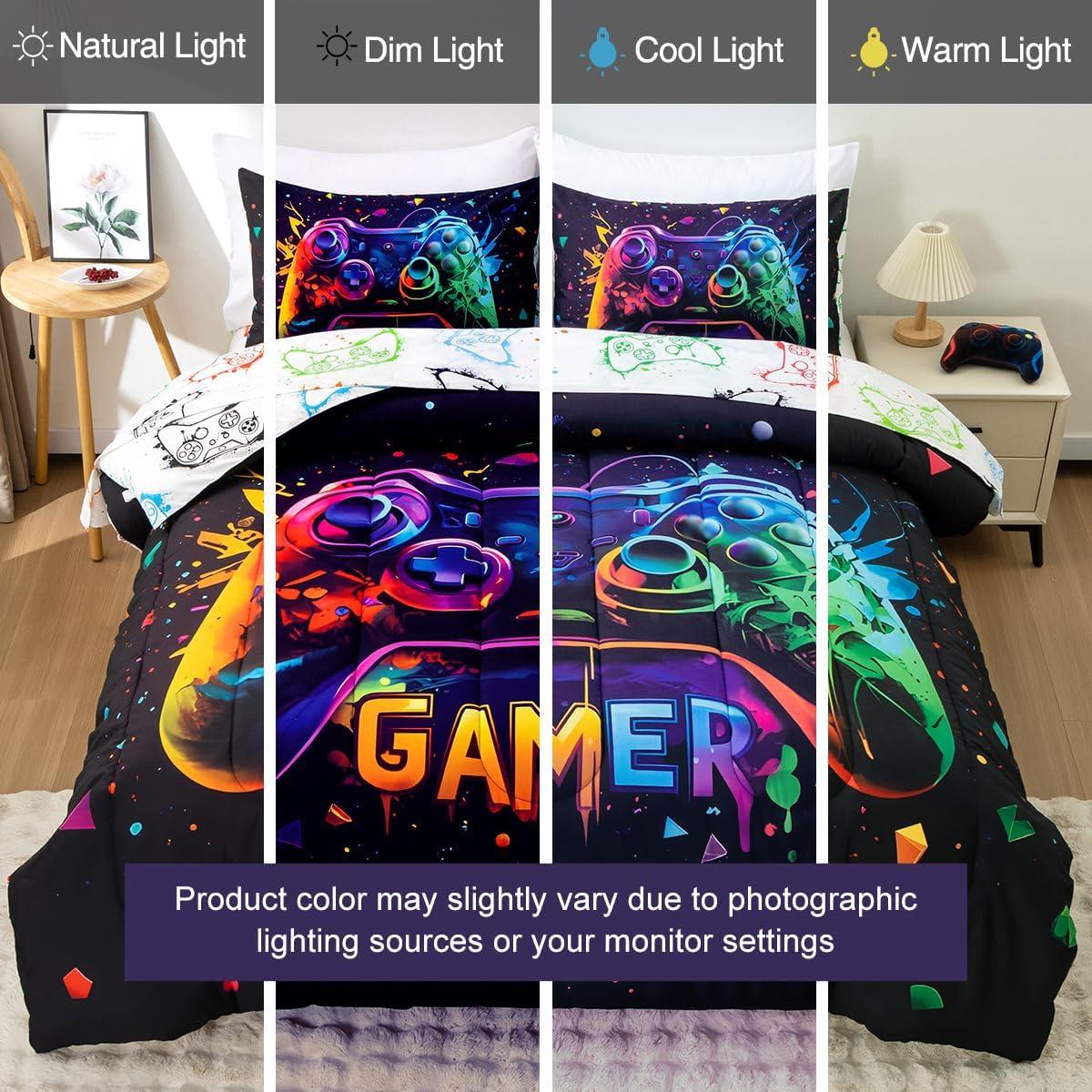 Juego de Cama Individual Holawakaka Consola de Juegos 5 Piezas