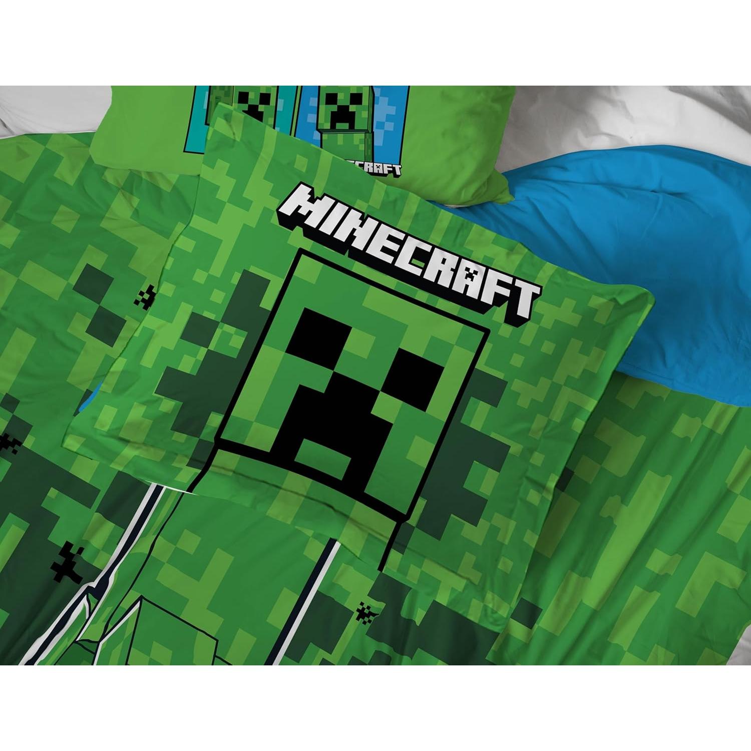 Juego de Edredón Jay Franco Minecraft Creeper 7 Piezas Queen