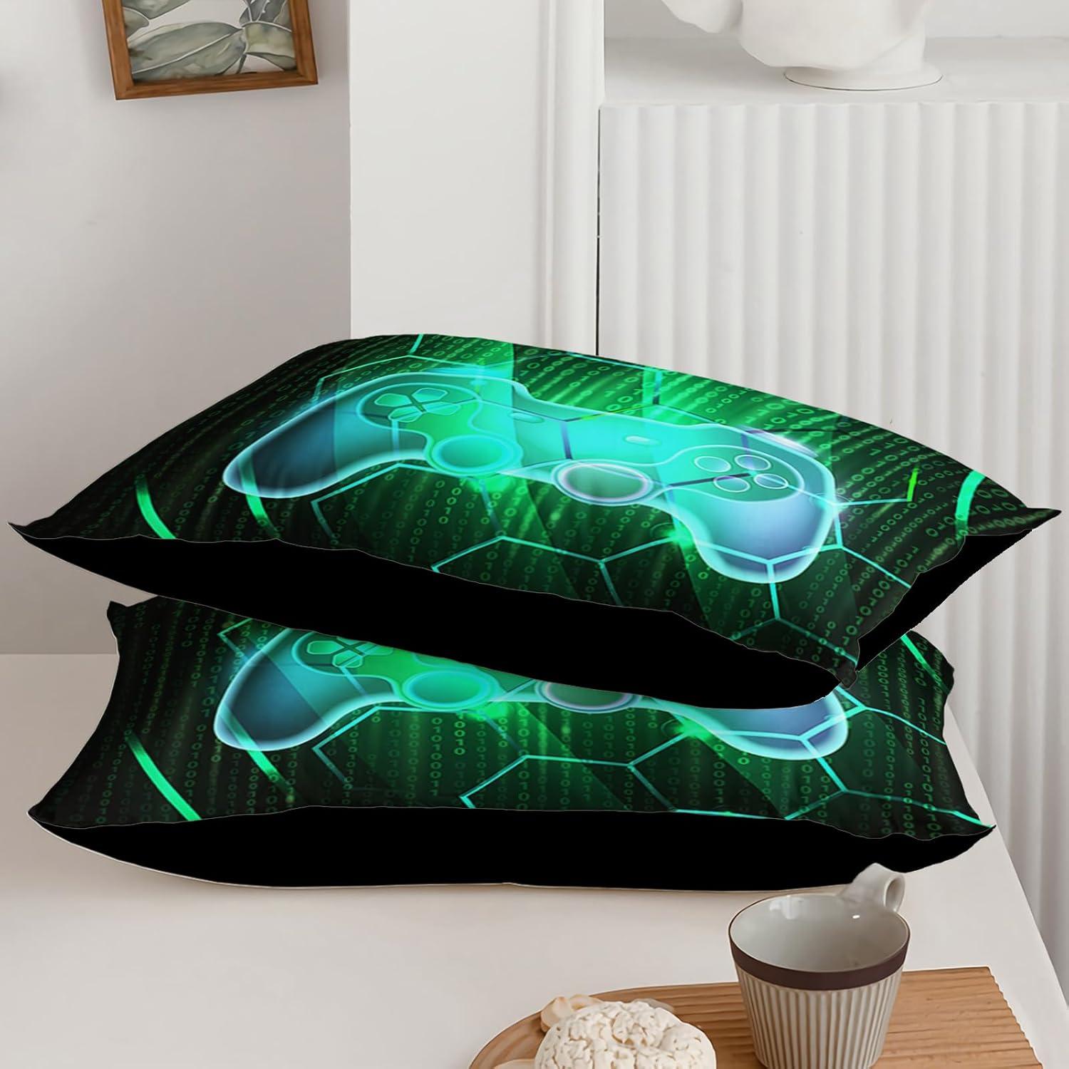 Conjunto de Edredón Axolotl Gamepad Individual 3 Piezas