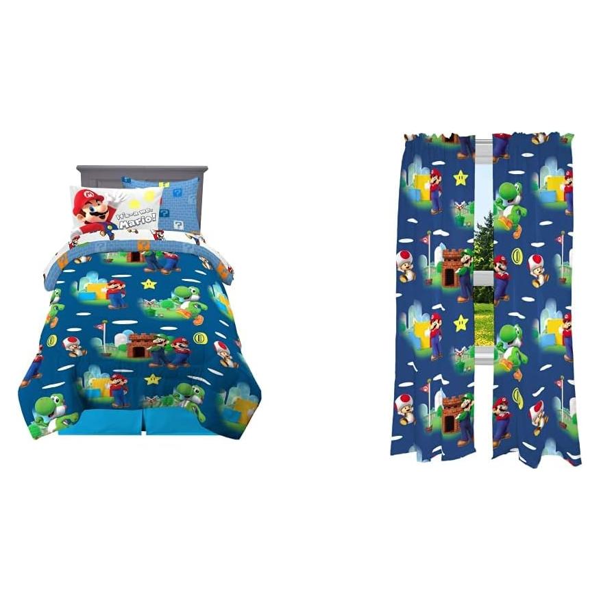 Juego de Ropa de Cama Franco Super Mario 5 Piezas Individual
