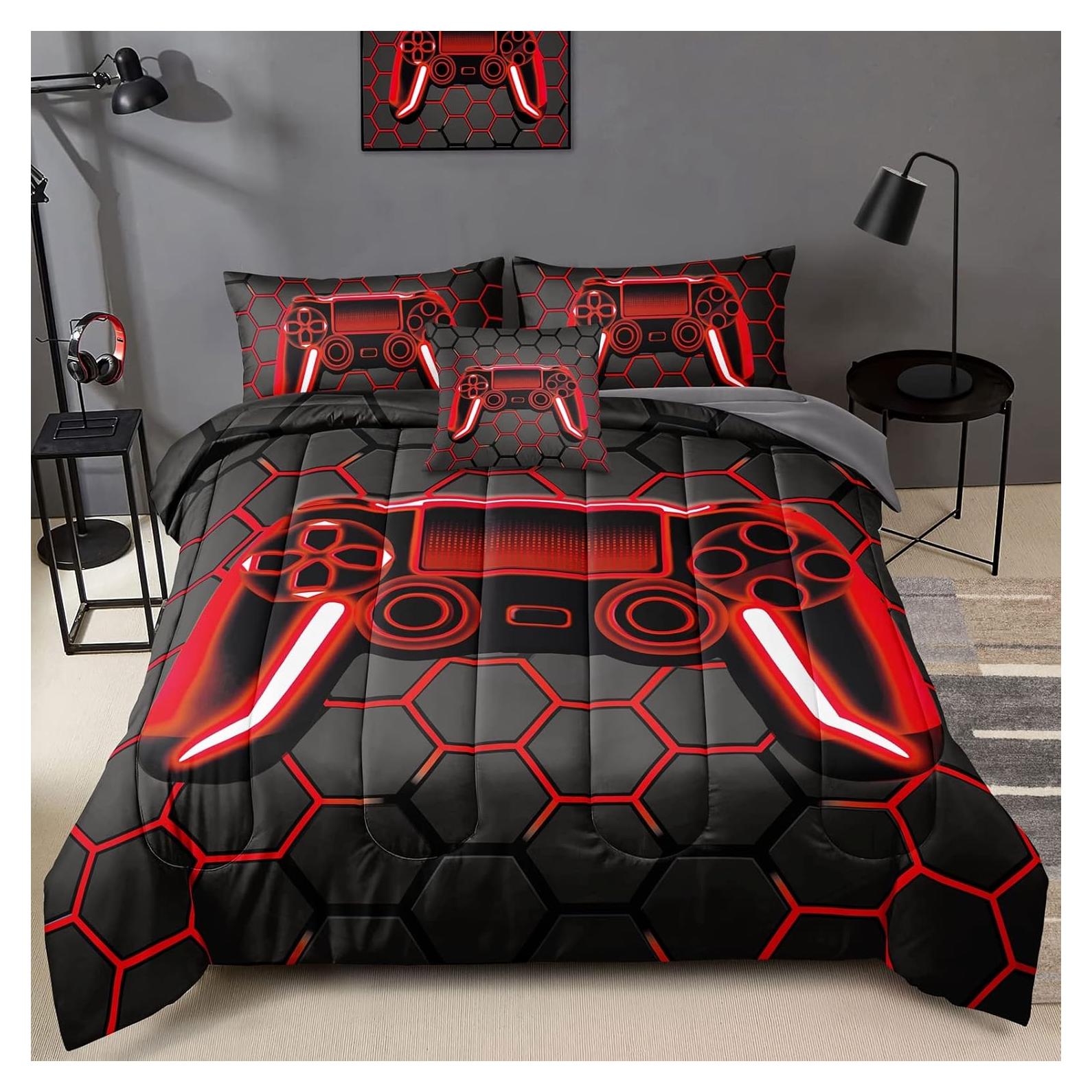 Juego de Edredón Gamer BDUCOK 5 Piezas Twin Microfibra