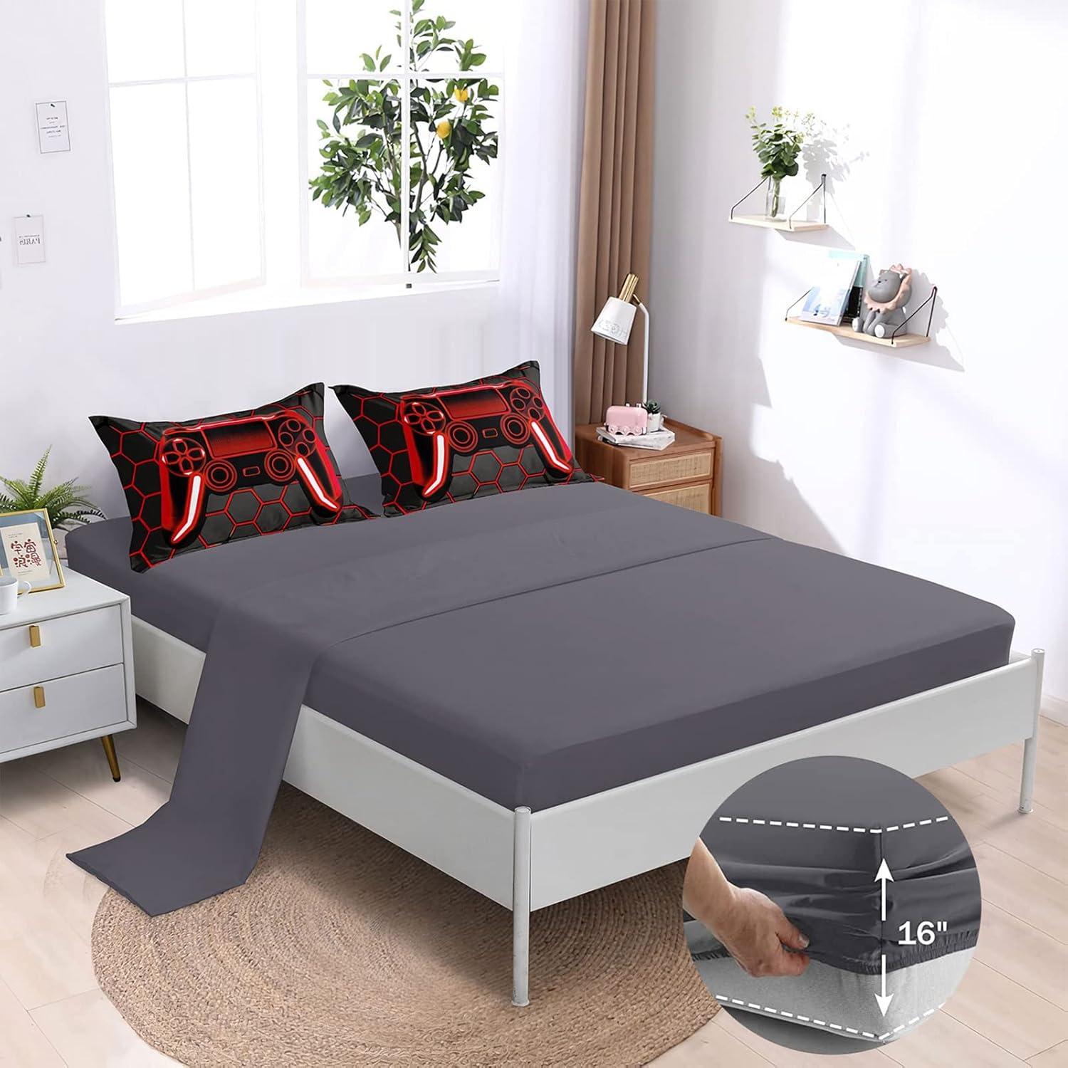 Juego de Edredón Gamer BDUCOK 5 Piezas Twin Microfibra