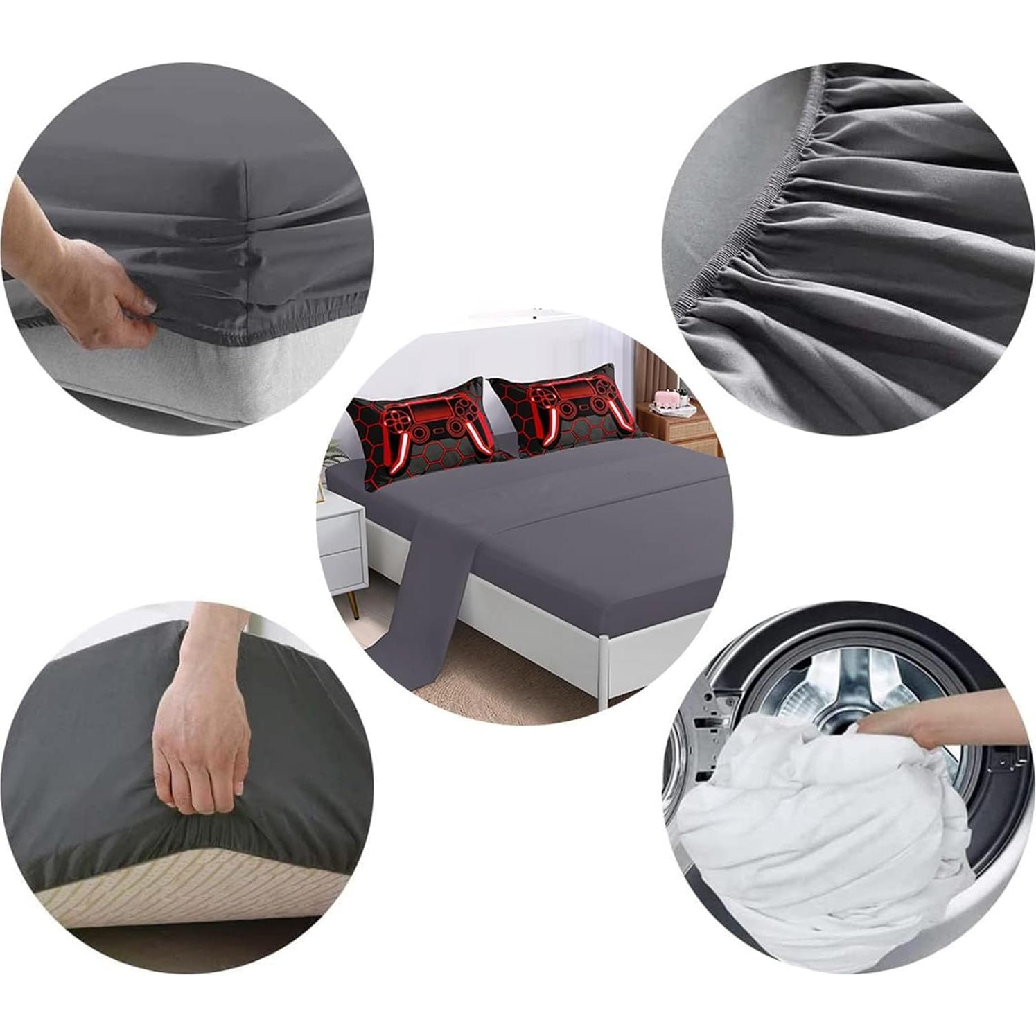 Juego de Edredón Gamer BDUCOK 5 Piezas Twin Microfibra