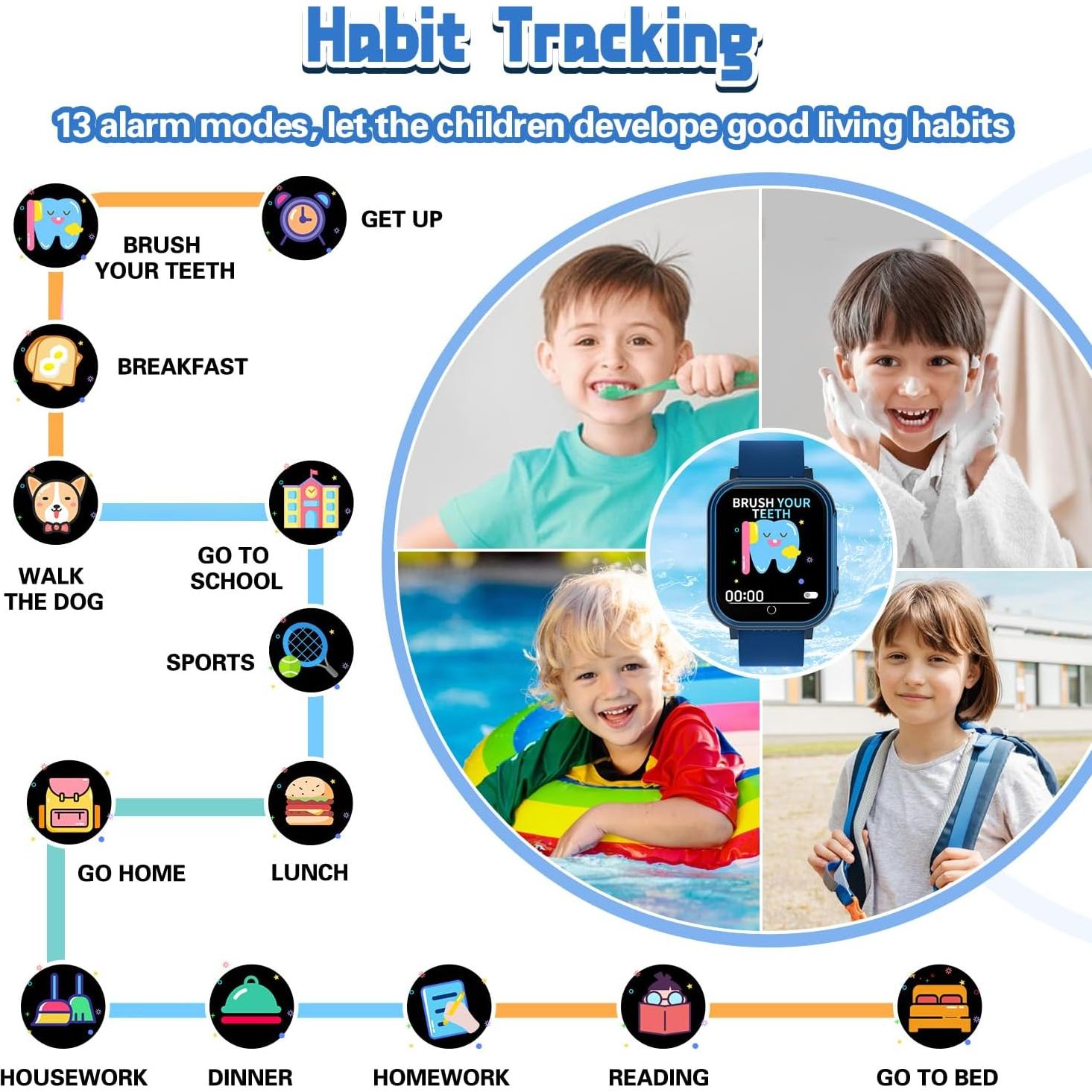 Reloj Inteligente Melontti D16 para Niños 3-12 Años IP67