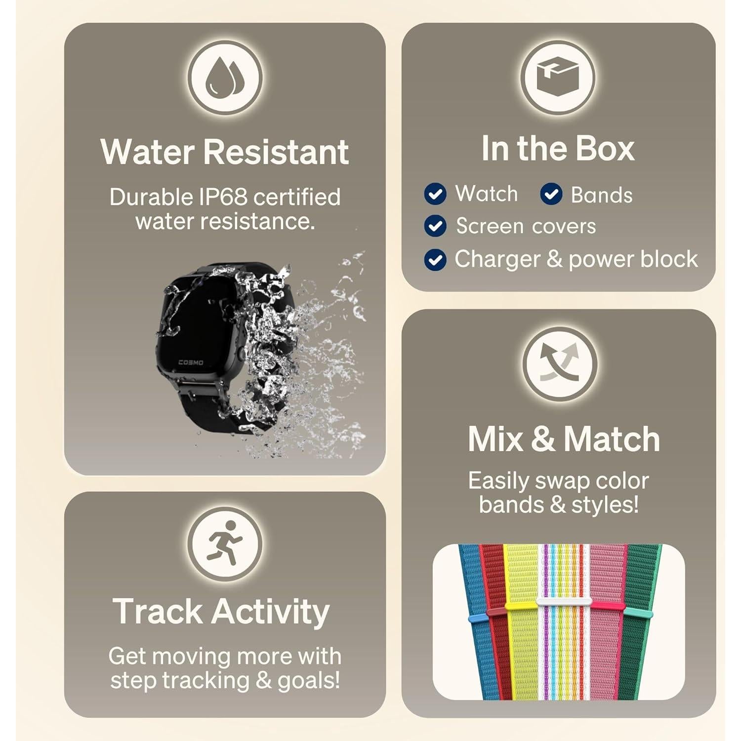 Reloj Inteligente para Niños Cosmo JrTrack 5 - GPS, Llamadas, Controles Parentales