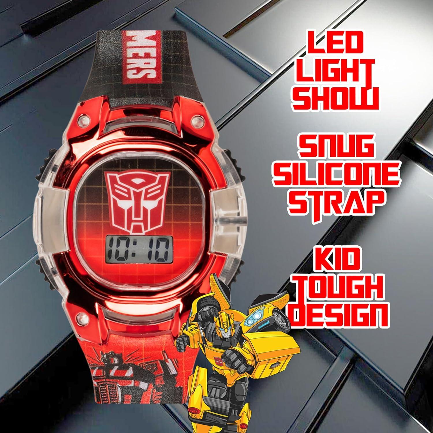 Reloj LCD para Niños Transformers Accutime - Correa Ajustable