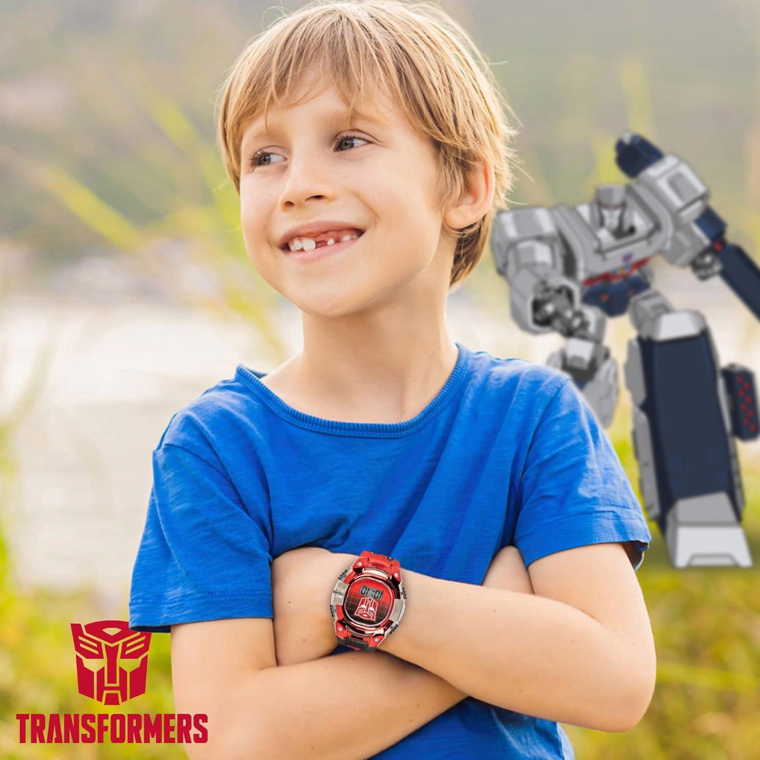 Reloj LCD para Niños Transformers Accutime - Correa Ajustable