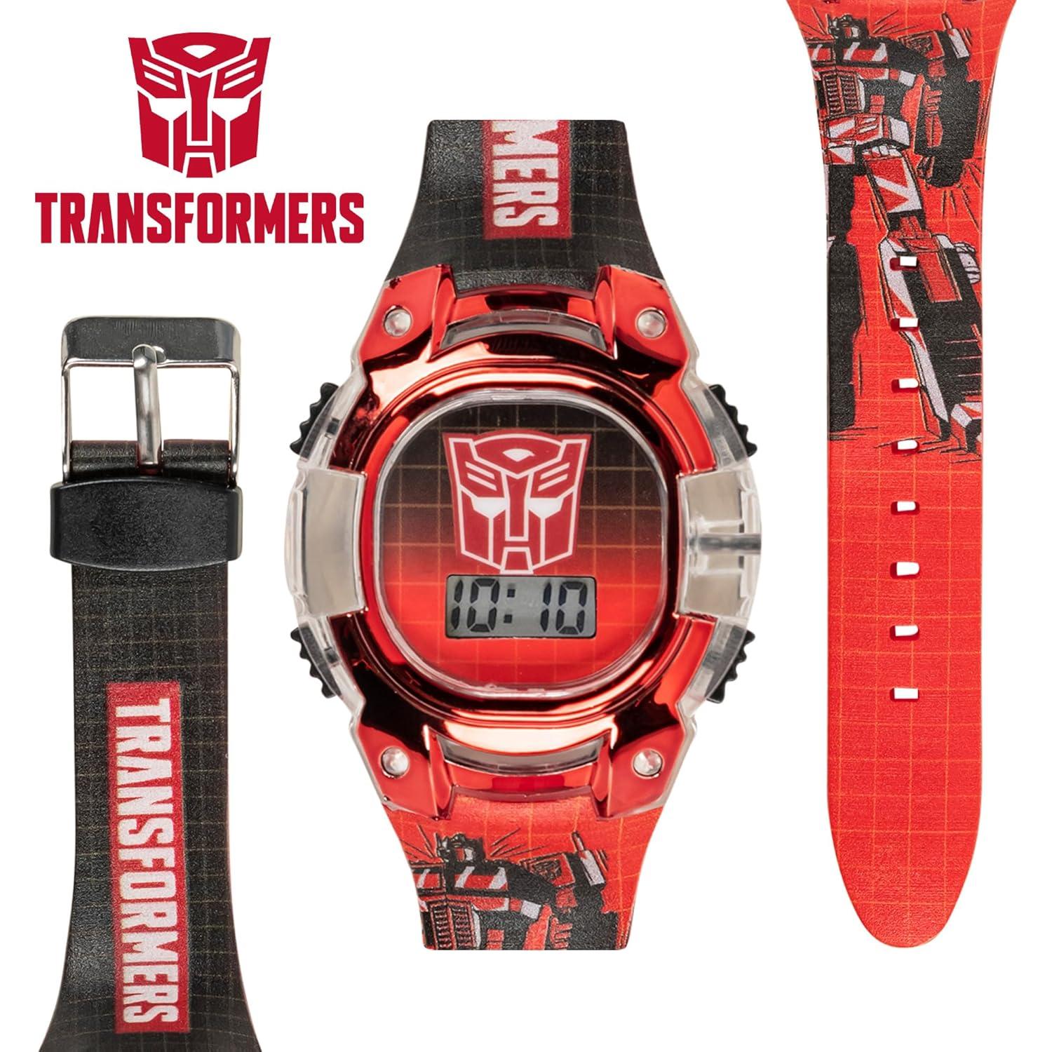 Reloj LCD para Niños Transformers Accutime - Correa Ajustable