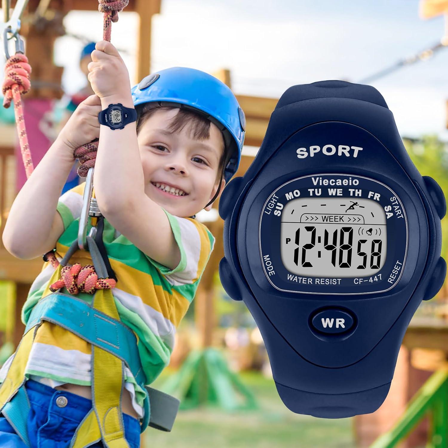 Reloj Digital Deportivo Impermeable Viecaeio para Niños 3-8 Años