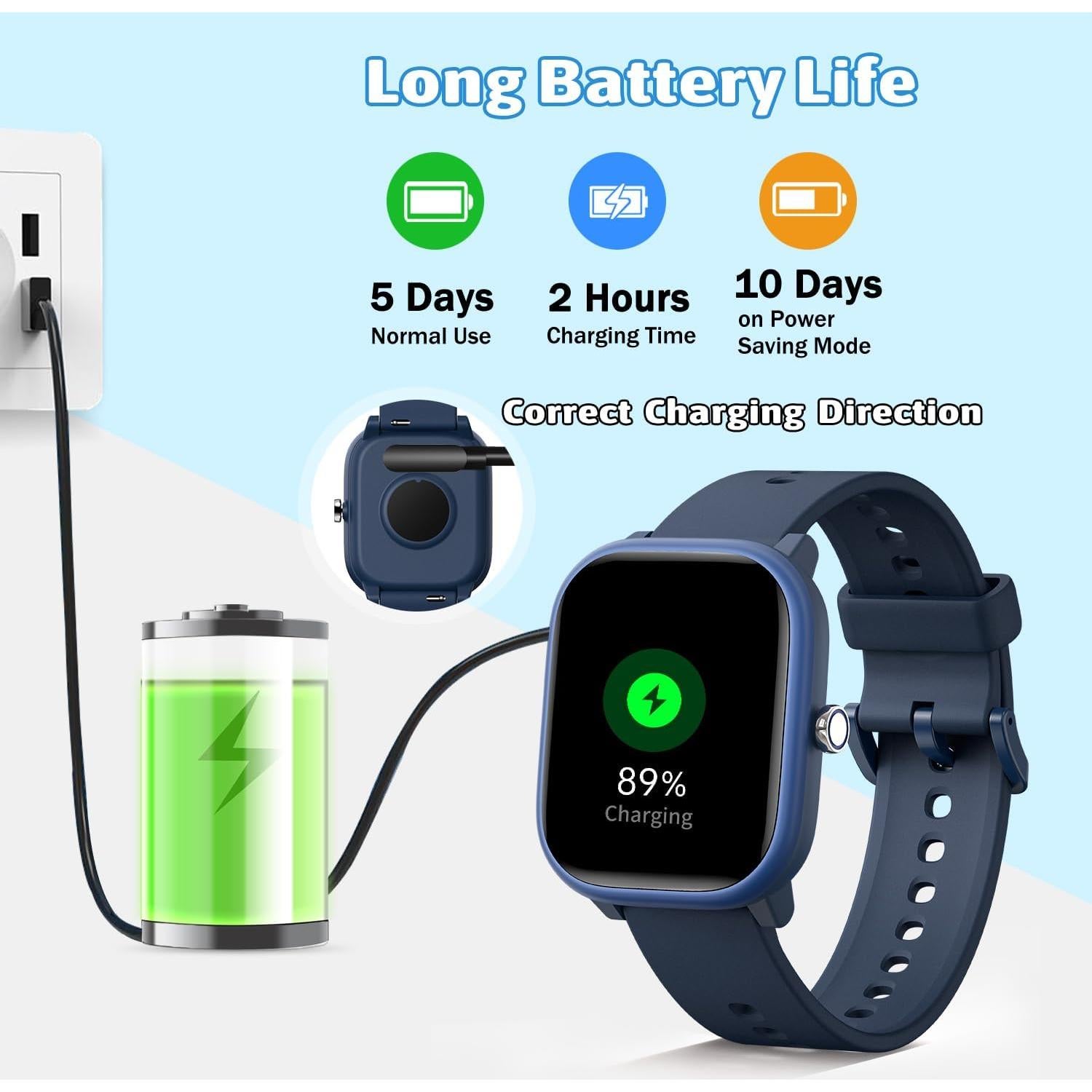 Reloj Inteligente Fikami W96 para Niños 1.8" IP68 Deportivo