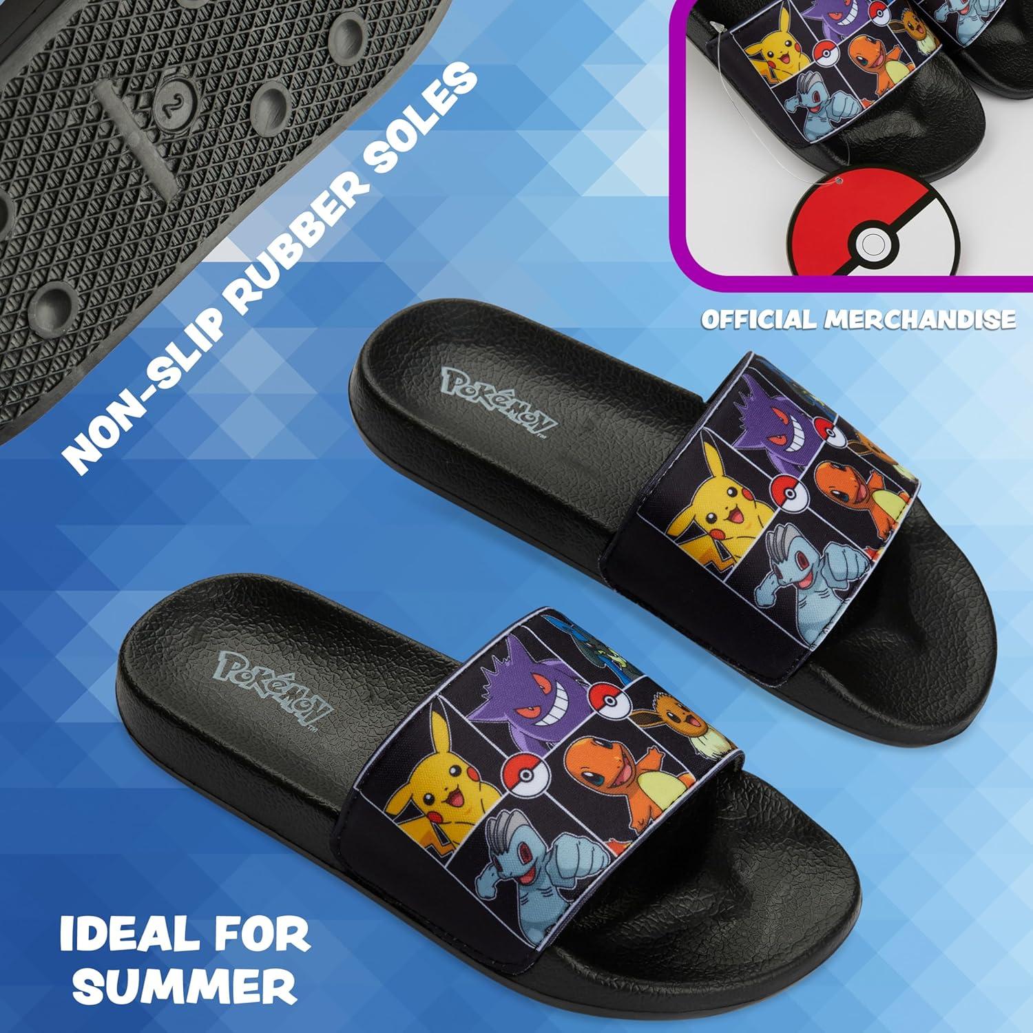 Chanclas de Pokemon para Niños - Sliders Comodos y Coloridos