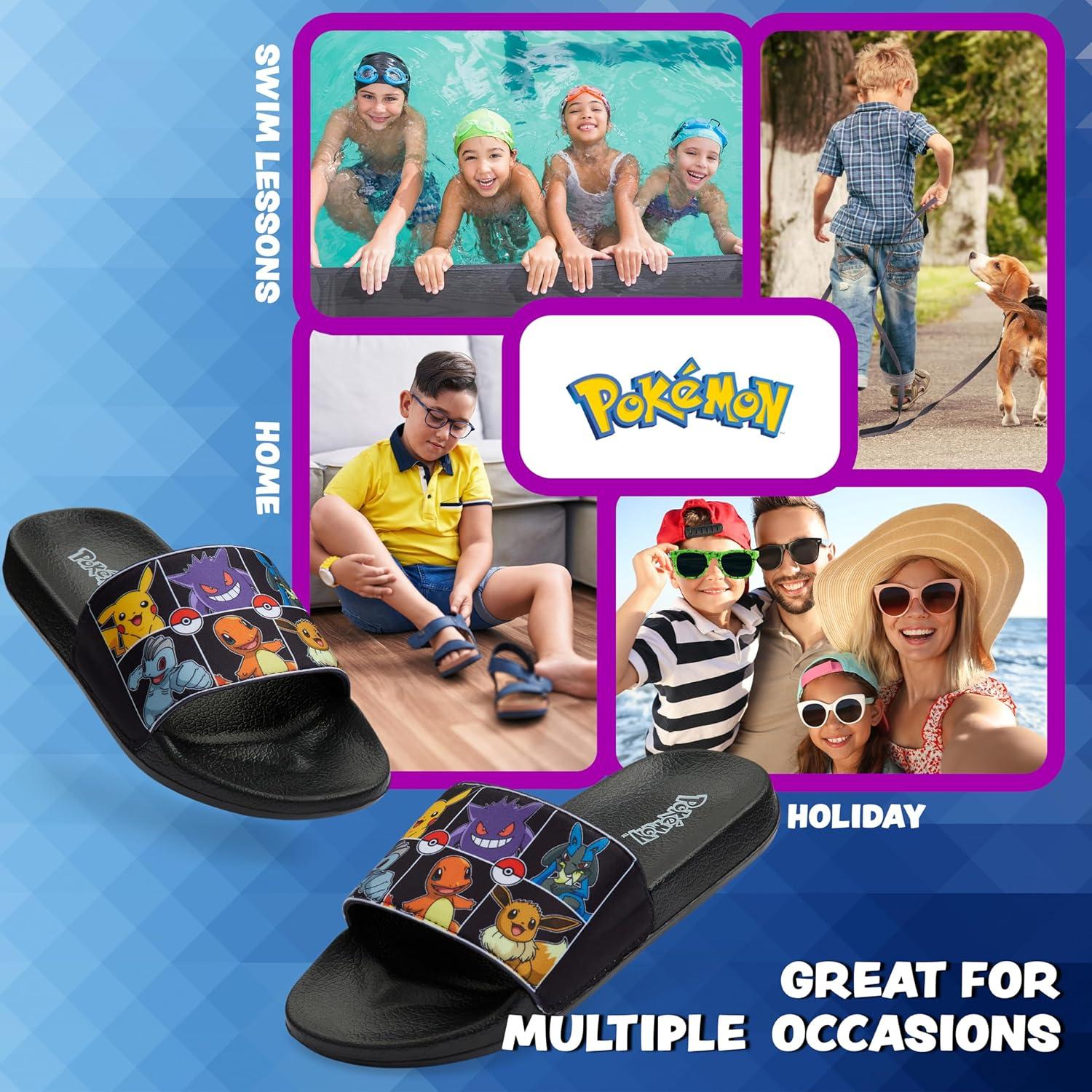 Chanclas de Pokemon para Niños - Sliders Comodos y Coloridos