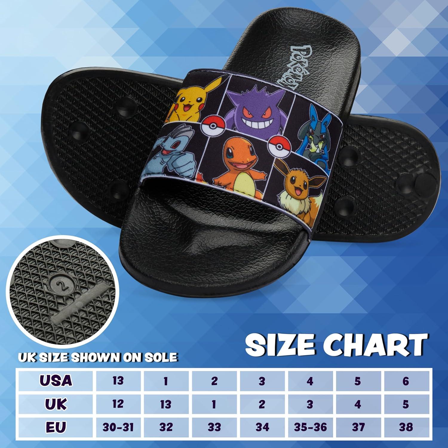 Chanclas de Pokemon para Niños - Sliders Comodos y Coloridos