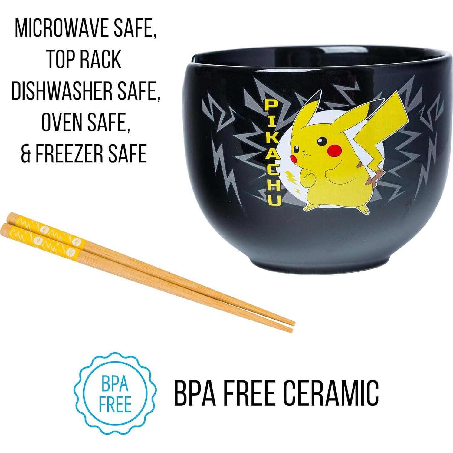 Tazón Cerámica Ramen Pikachu Silver Buffalo 20oz Apto Microondas