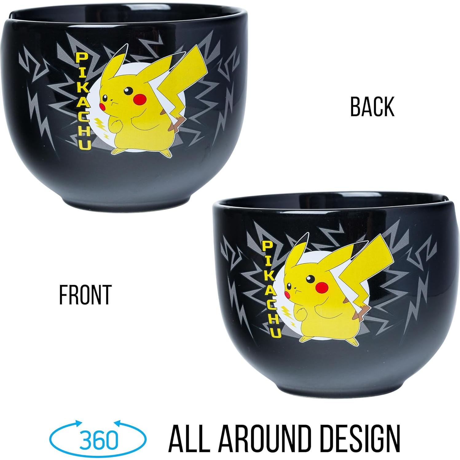 Tazón Cerámica Ramen Pikachu Silver Buffalo 20oz Apto Microondas