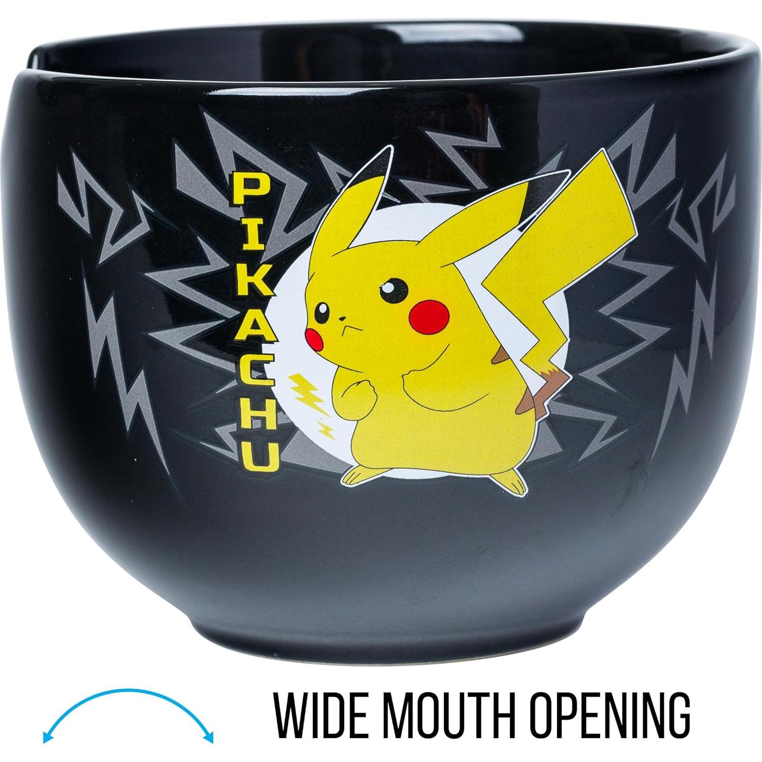 Tazón Cerámica Ramen Pikachu Silver Buffalo 20oz Apto Microondas