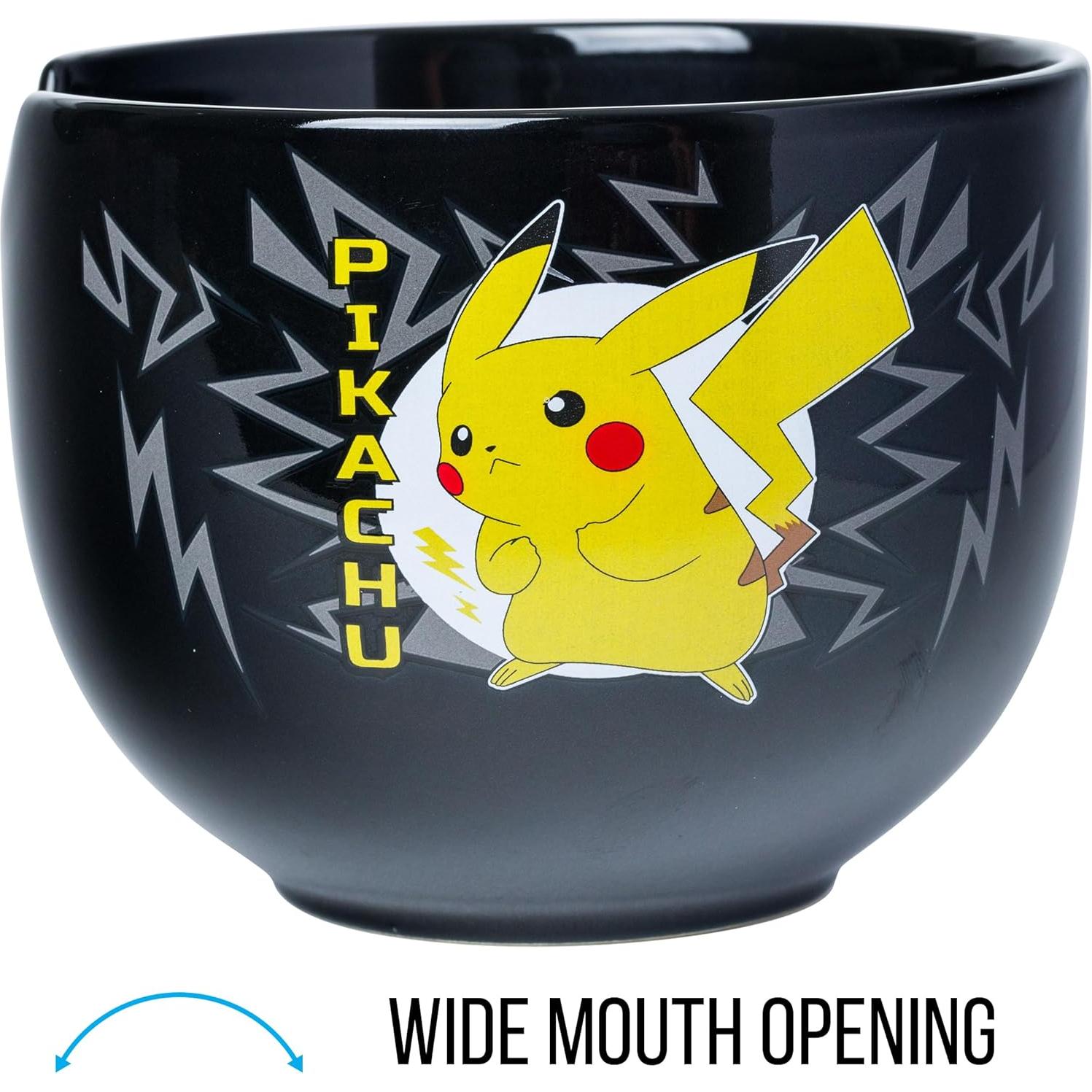 Tazón Cerámica Ramen Pikachu Silver Buffalo 20oz Apto Microondas