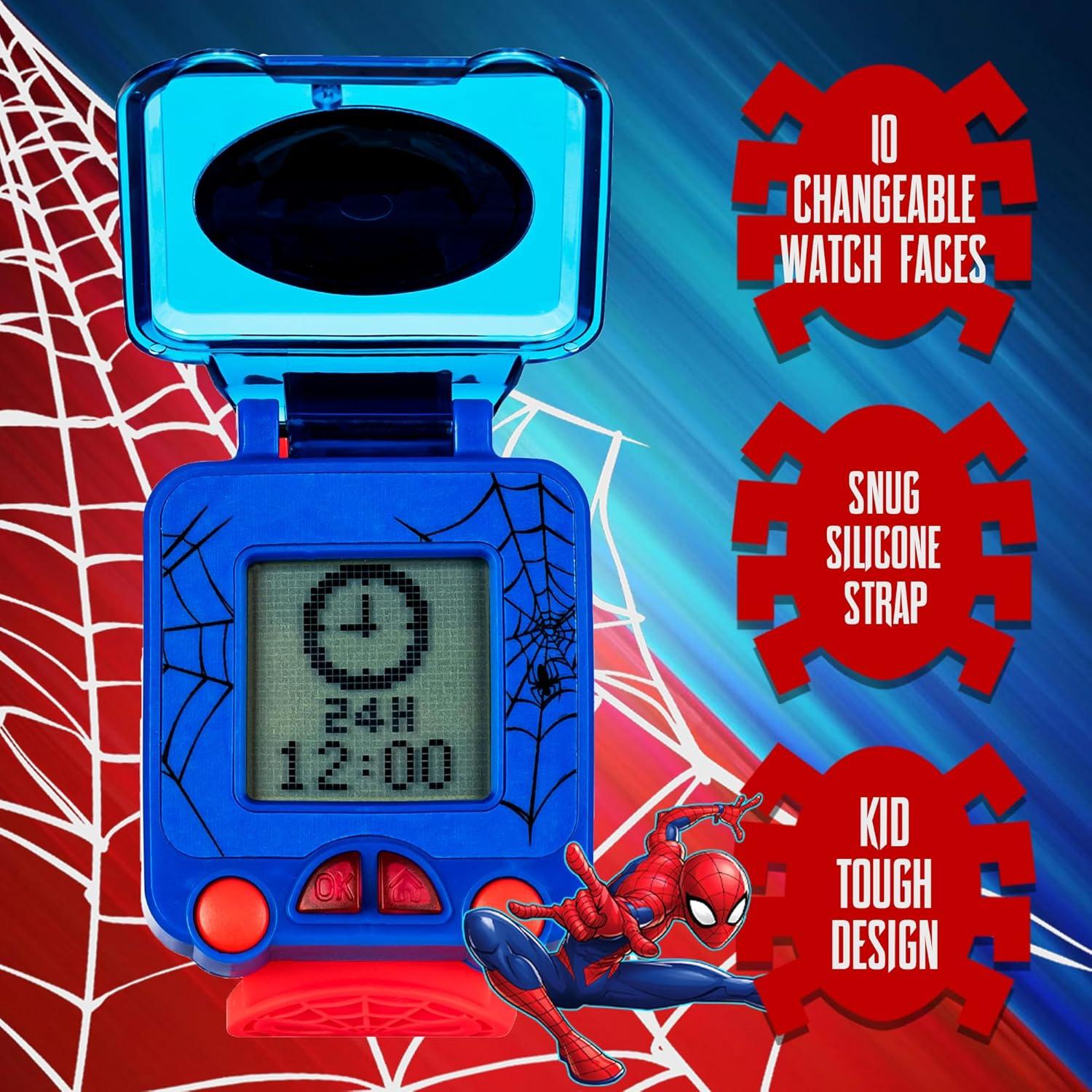 Reloj Digital Educativo Accutime Spider-Man Azul para Niños