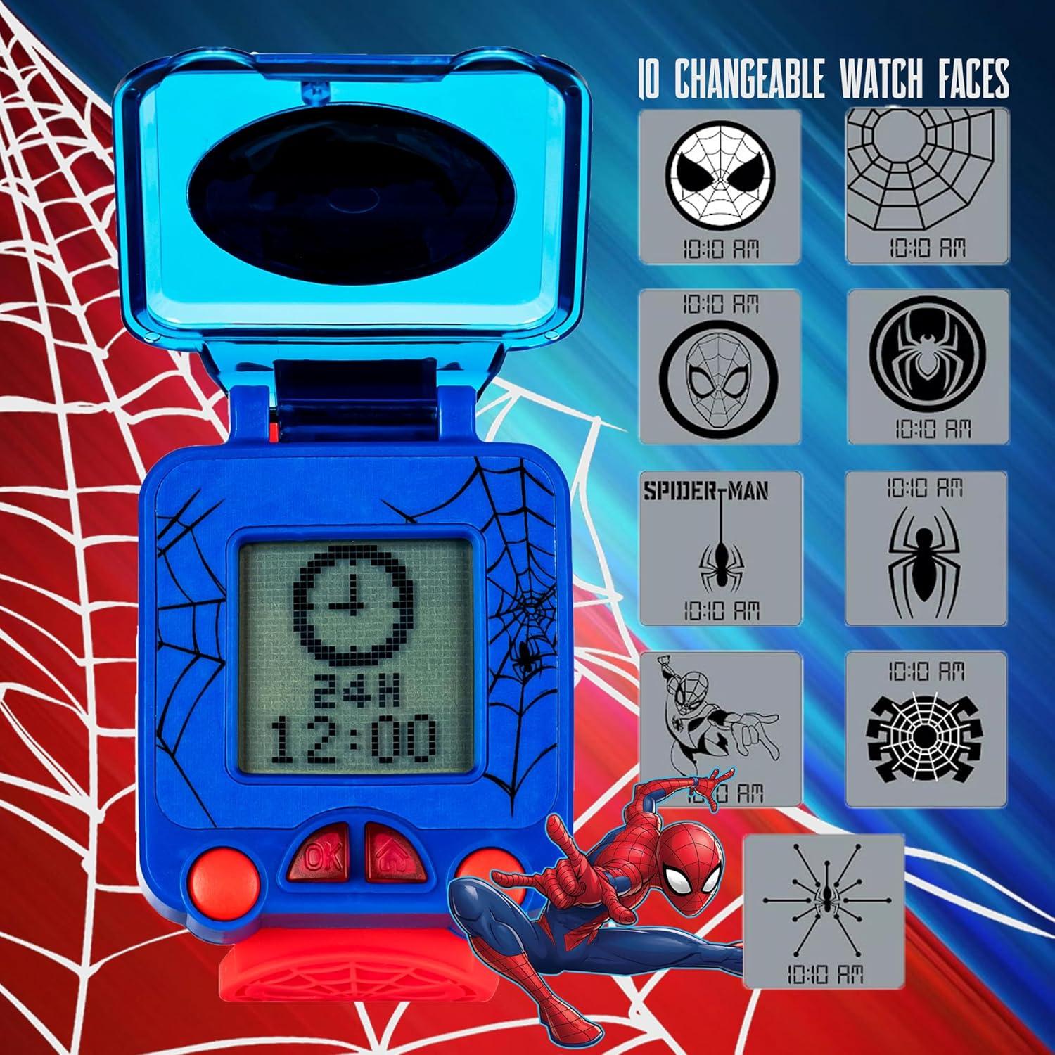 Reloj Digital Educativo Accutime Spider-Man Azul para Niños