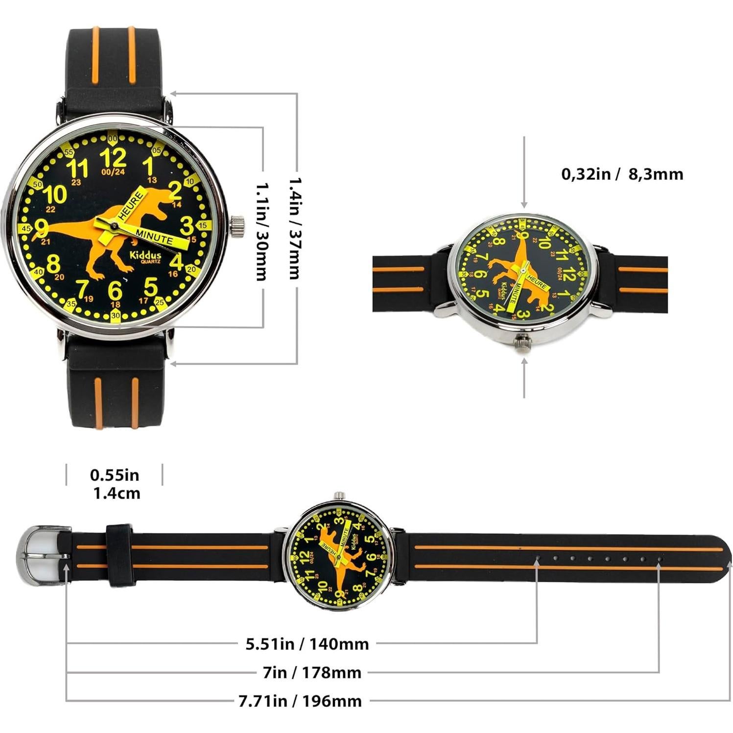 Reloj Educativo Kiddus para Niños 5-12 Años - Aprender a Leer la Hora