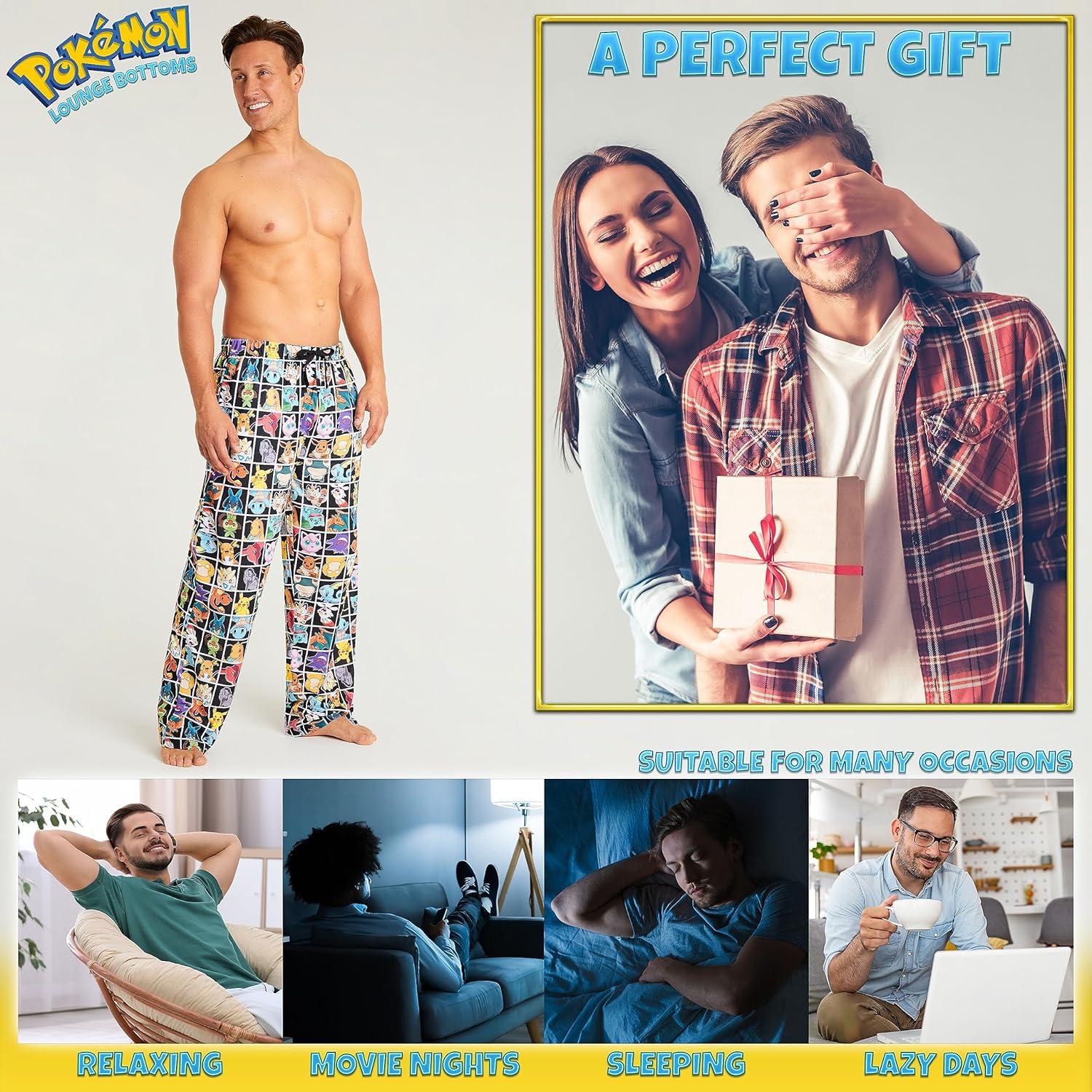 Pantalones de Pijama Pokemon para Hombres S-3XL - Ropa de Lounge