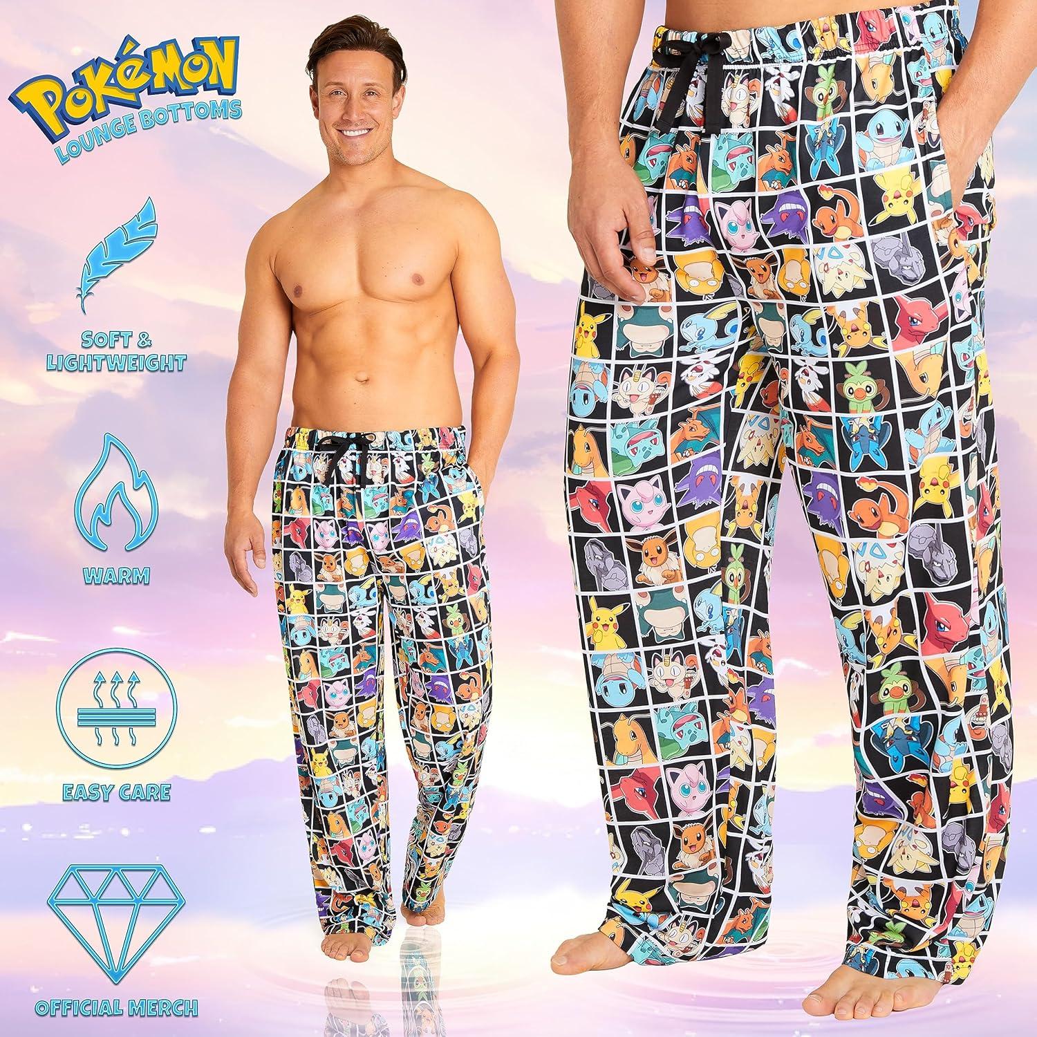 Pantalones de Pijama Pokemon para Hombres S-3XL - Ropa de Lounge