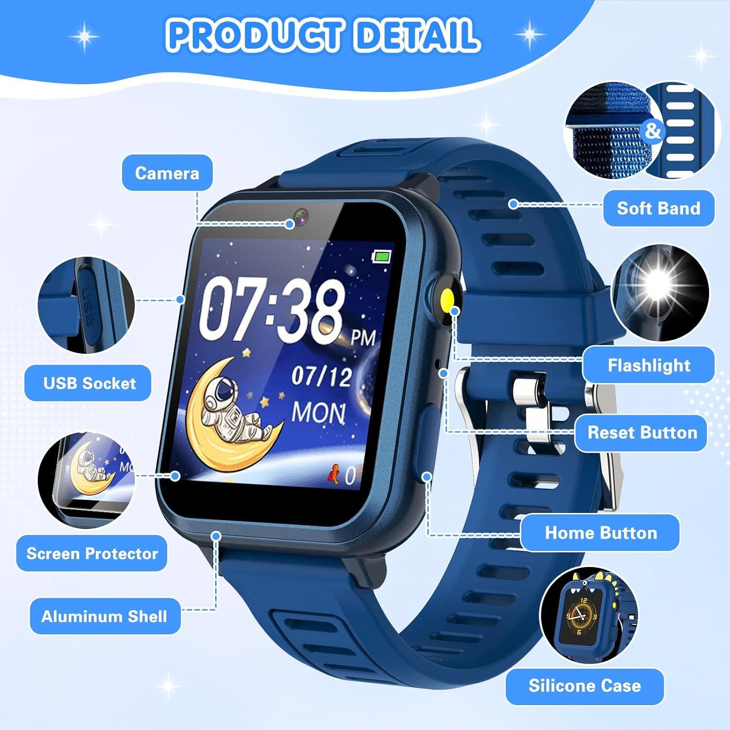 Reloj Inteligente para Niños MOFGDNI S16G Pantalla Táctil 39 Juegos