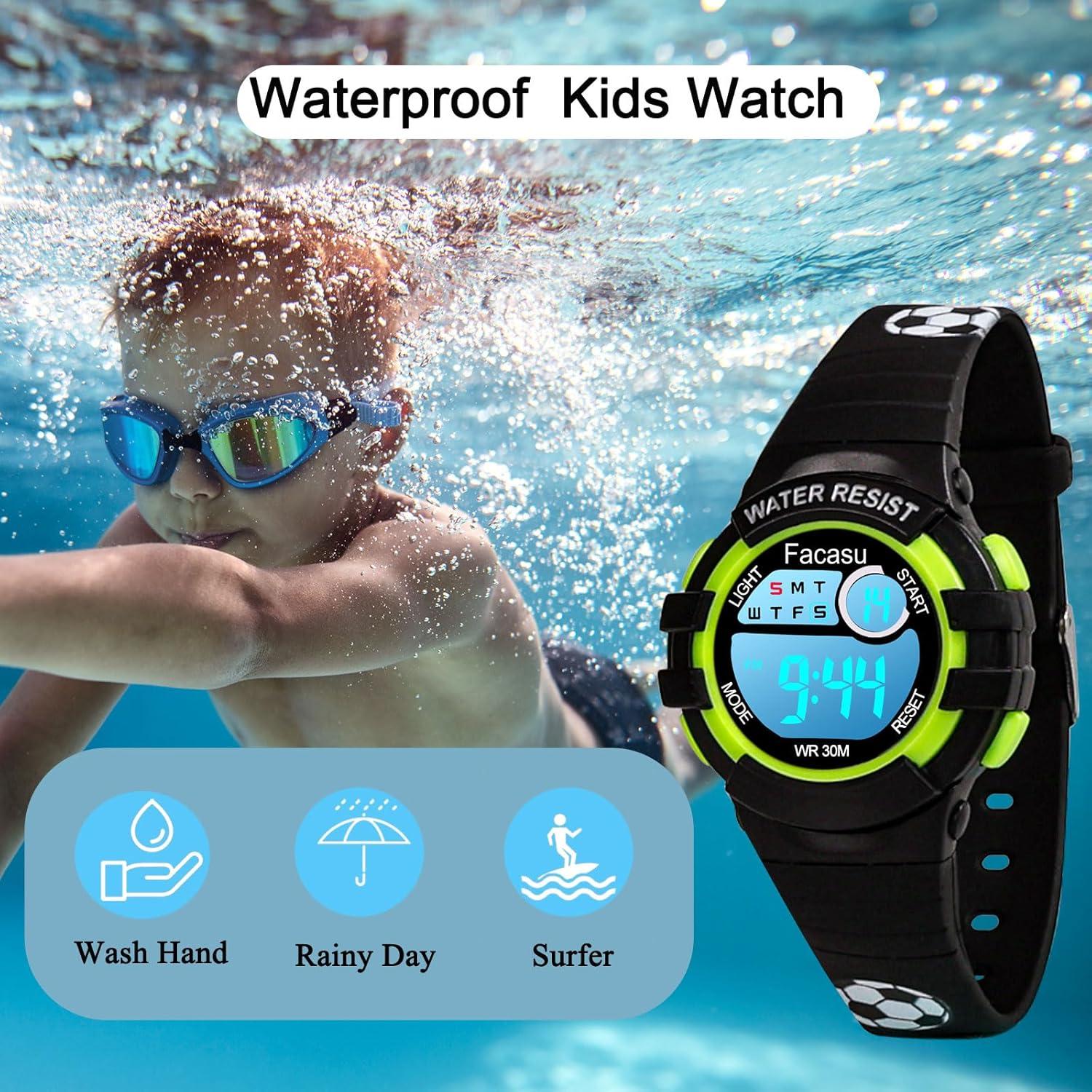 Reloj Digital Deportivo Impermeable Facasu para Niños - Colorido