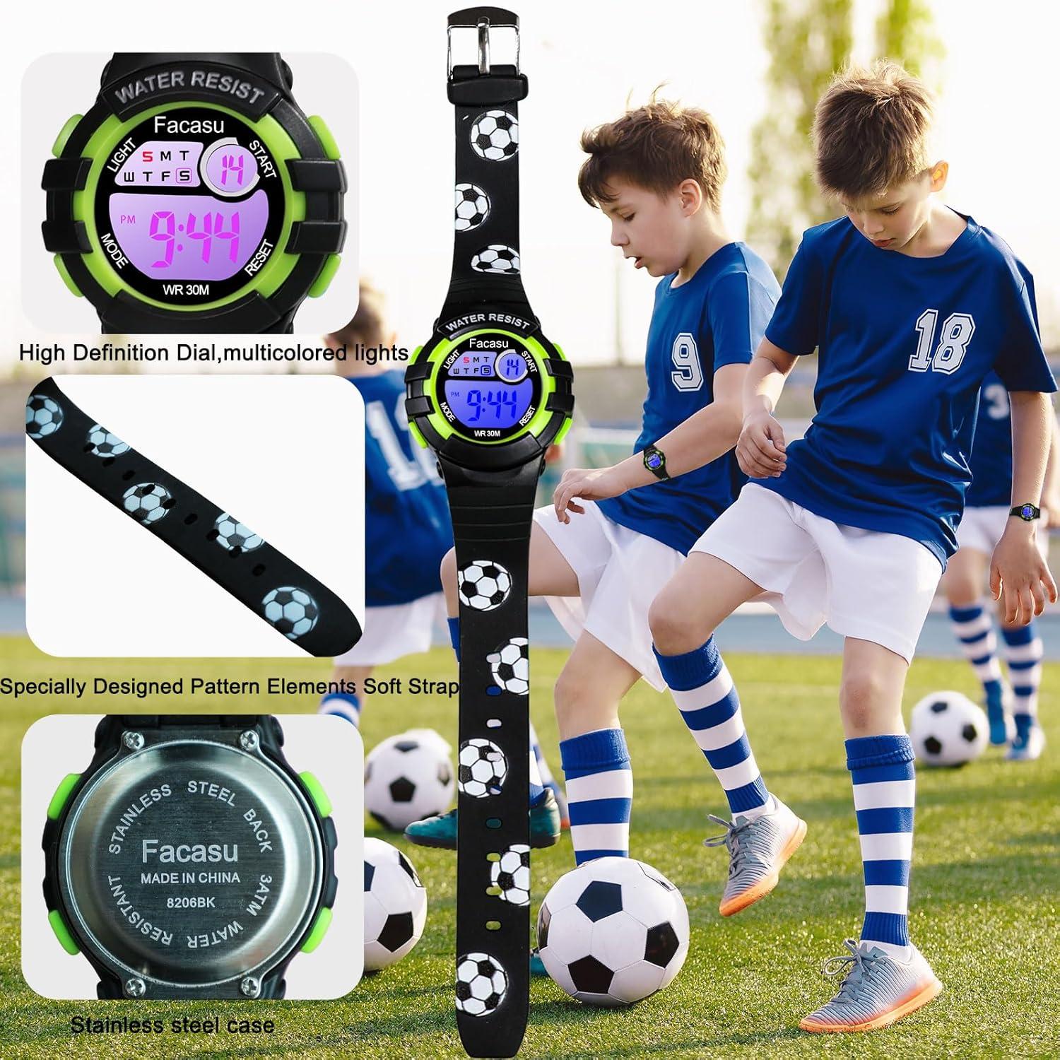 Reloj Digital Deportivo Impermeable Facasu para Niños - Colorido