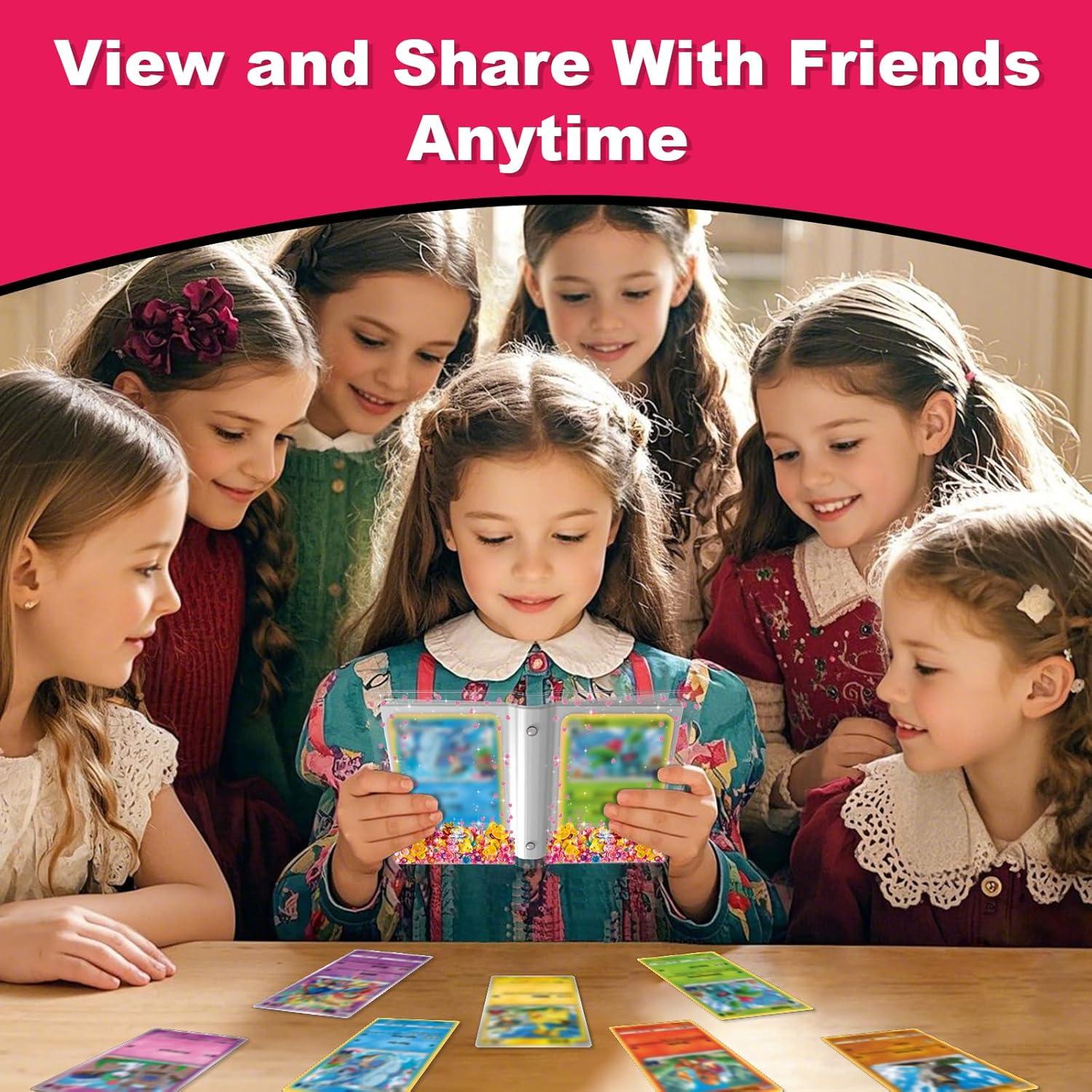 Carpeta Rosa Transparente Aocii para 60 Cartas Pokémon