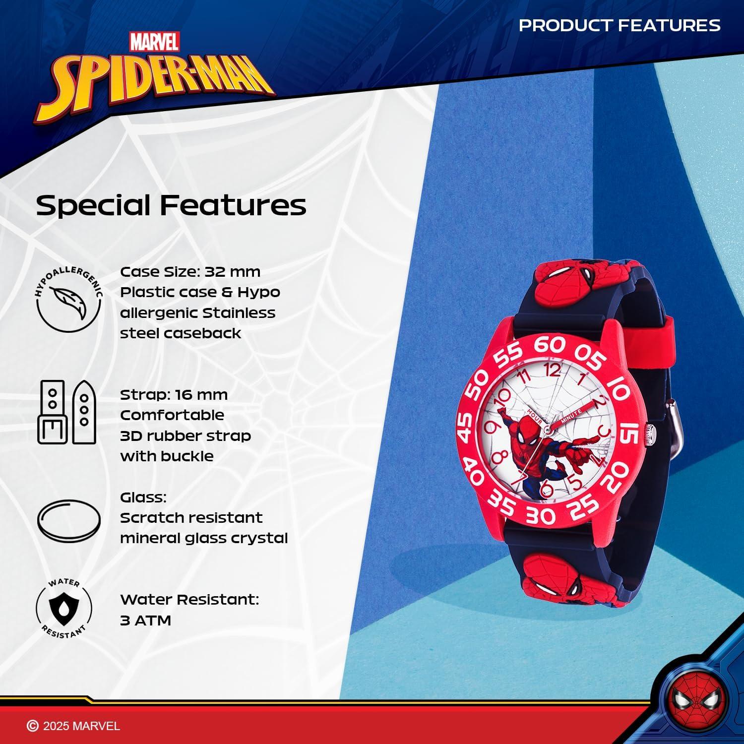 Reloj Analógico Marvel Spiderman para Niños 32mm