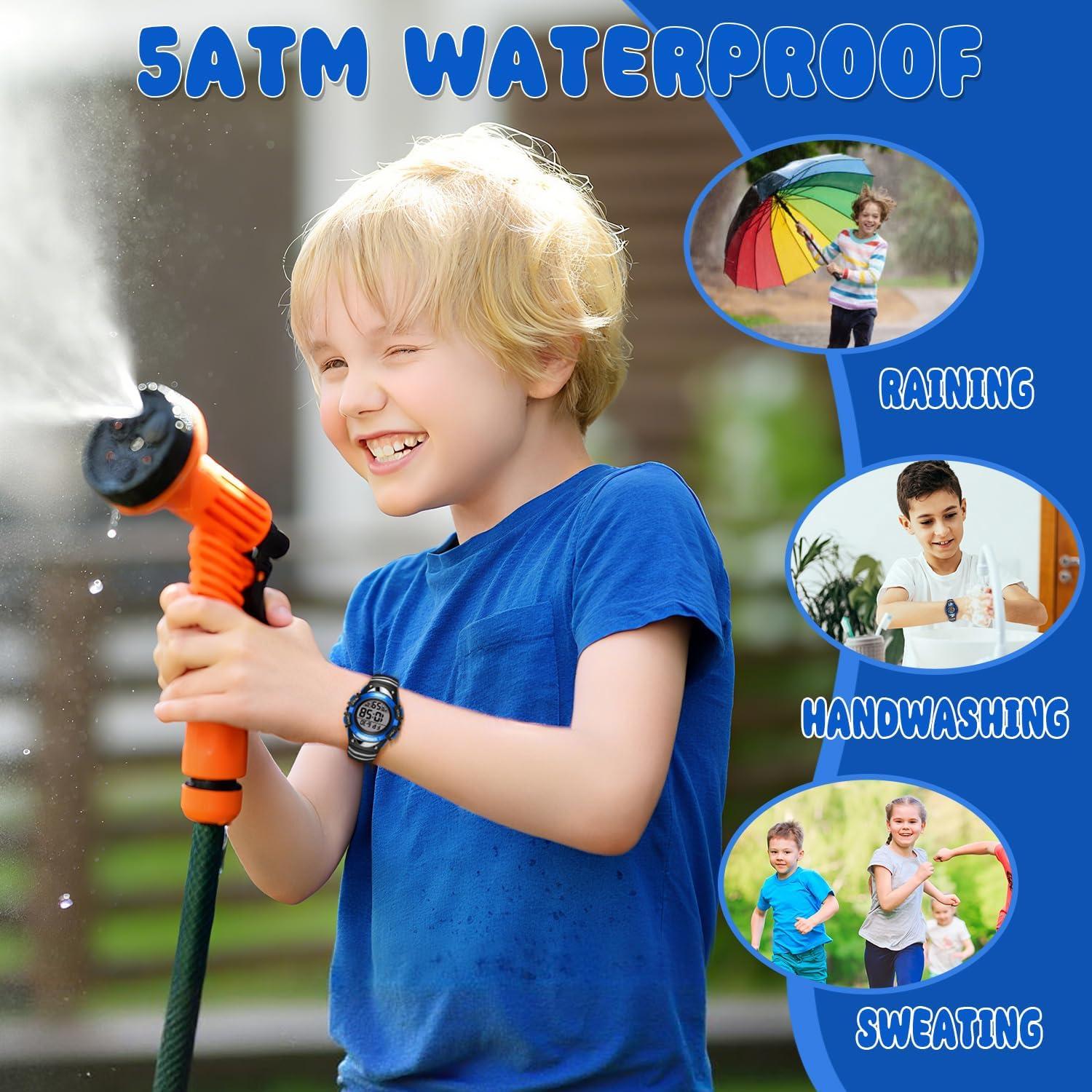 Reloj Digital Deportivo para Niños L8812 Azul Impermeable