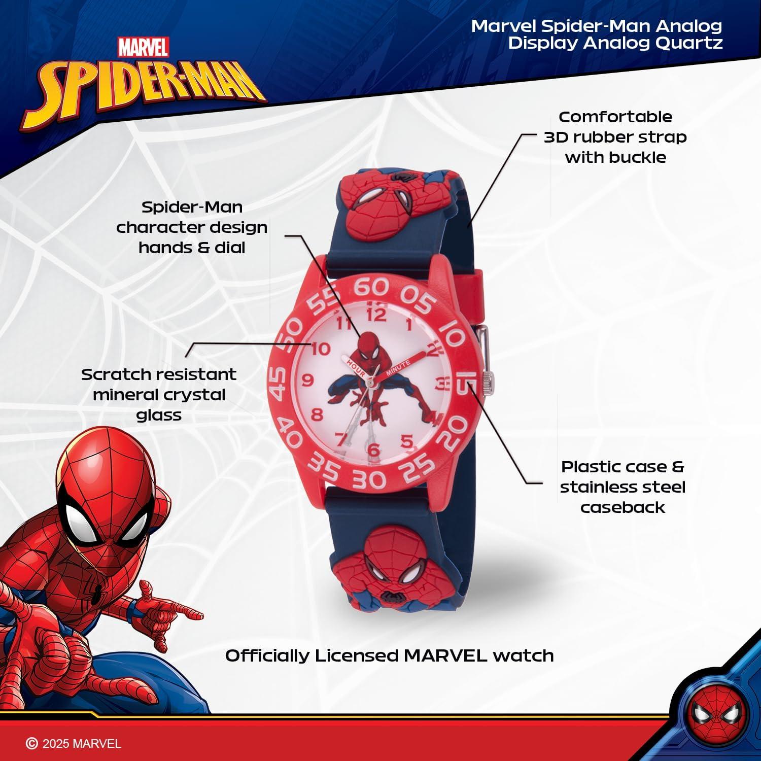 Reloj Marvel Spiderman para Niños 32mm - Aprender a Decir la Hora