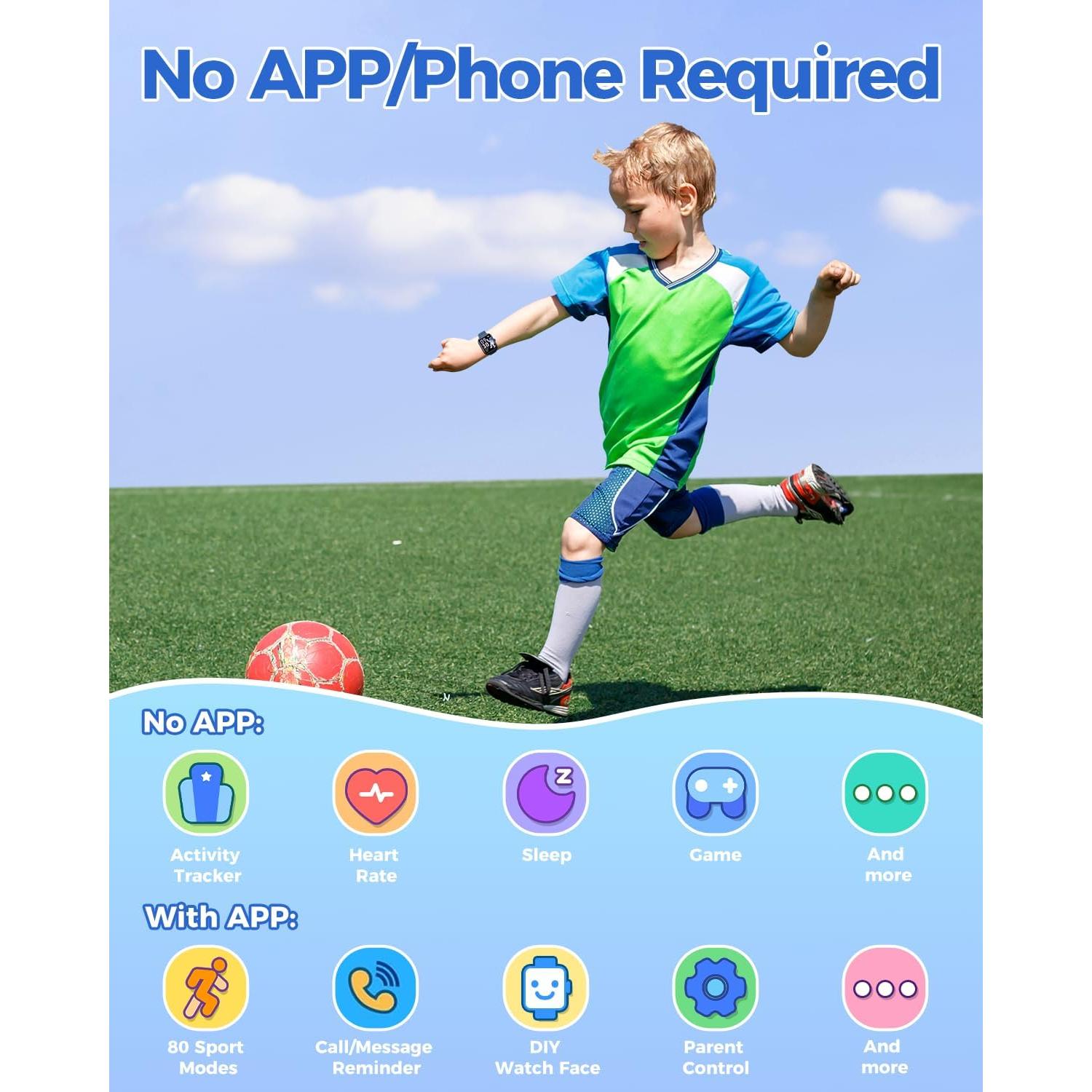 Reloj Inteligente para Niños ENOMIR Brillante 1.83" IP68