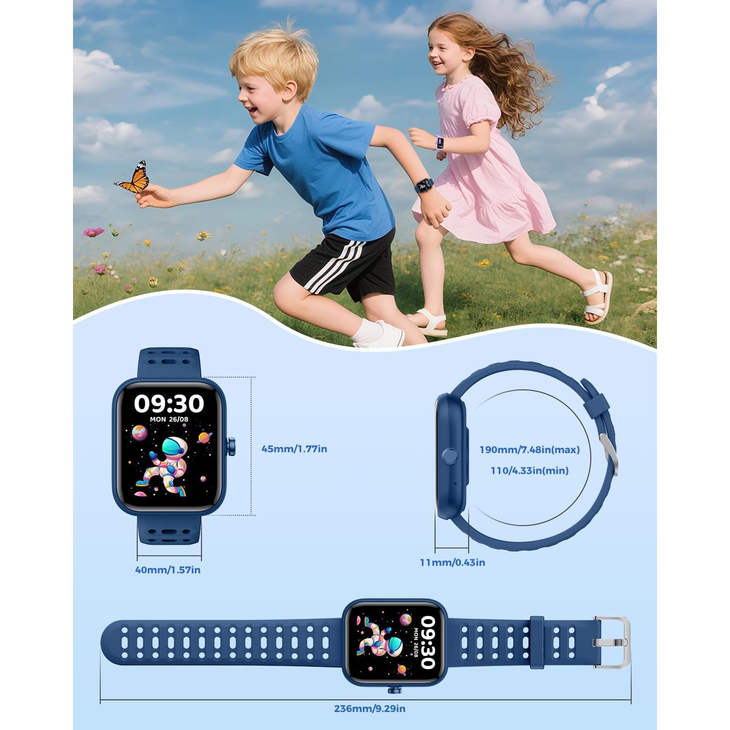 Reloj Inteligente para Niños ENOMIR Brillante 1.83" IP68