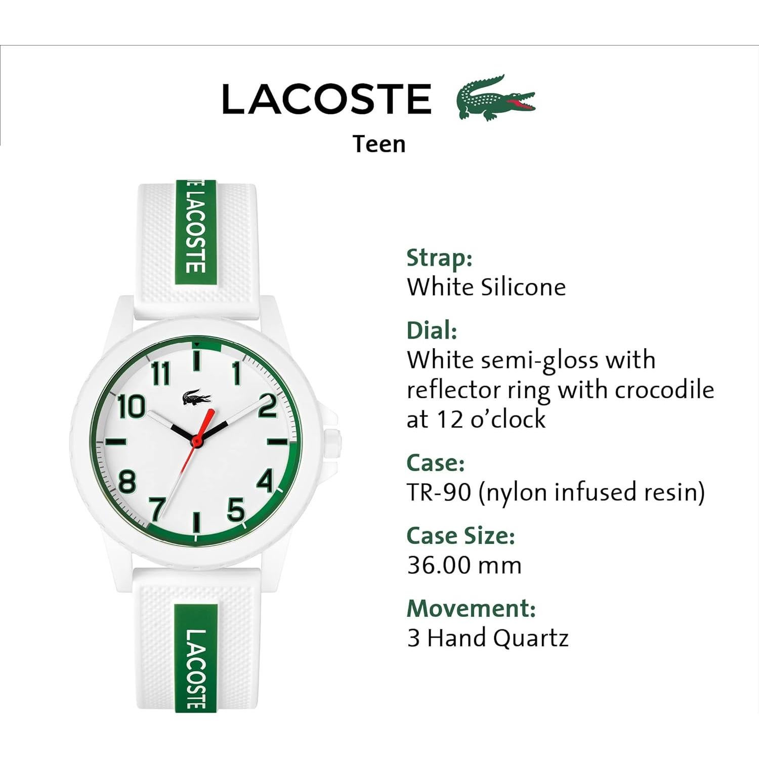 Reloj de Cuarzo Unisex Lacoste Rider Rojo con Correa de Silicona