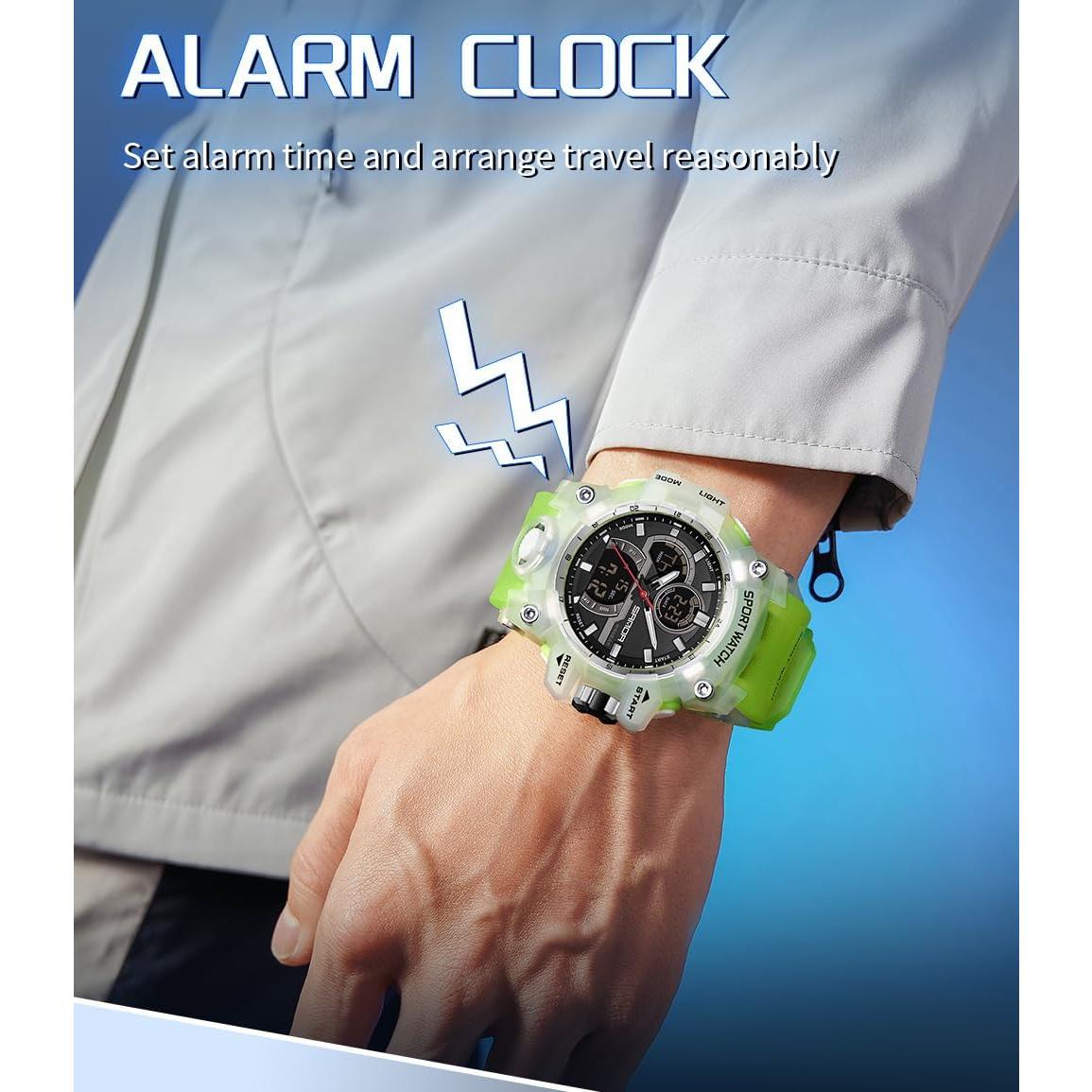 Reloj Deportivo Multifuncional Hombre FANMIS Cuarzo Solar Negro