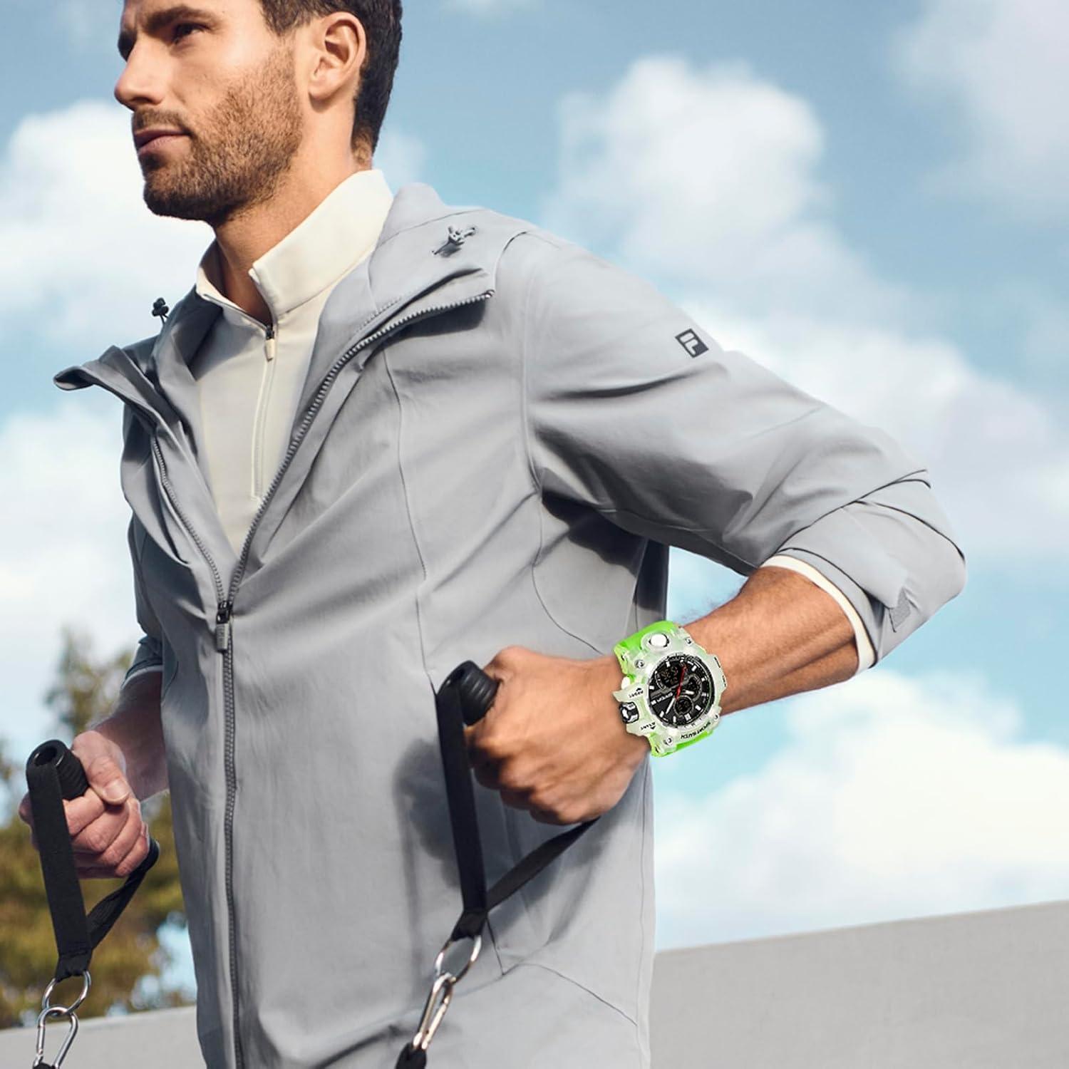 Reloj Deportivo Multifuncional Hombre FANMIS Cuarzo Solar Negro