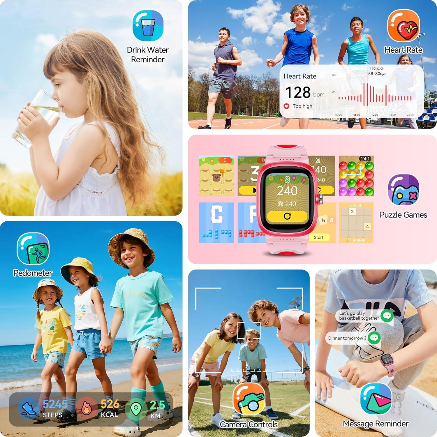 Reloj Inteligente para Niños Anyloop ALK1 Rosa 1.5" IP68