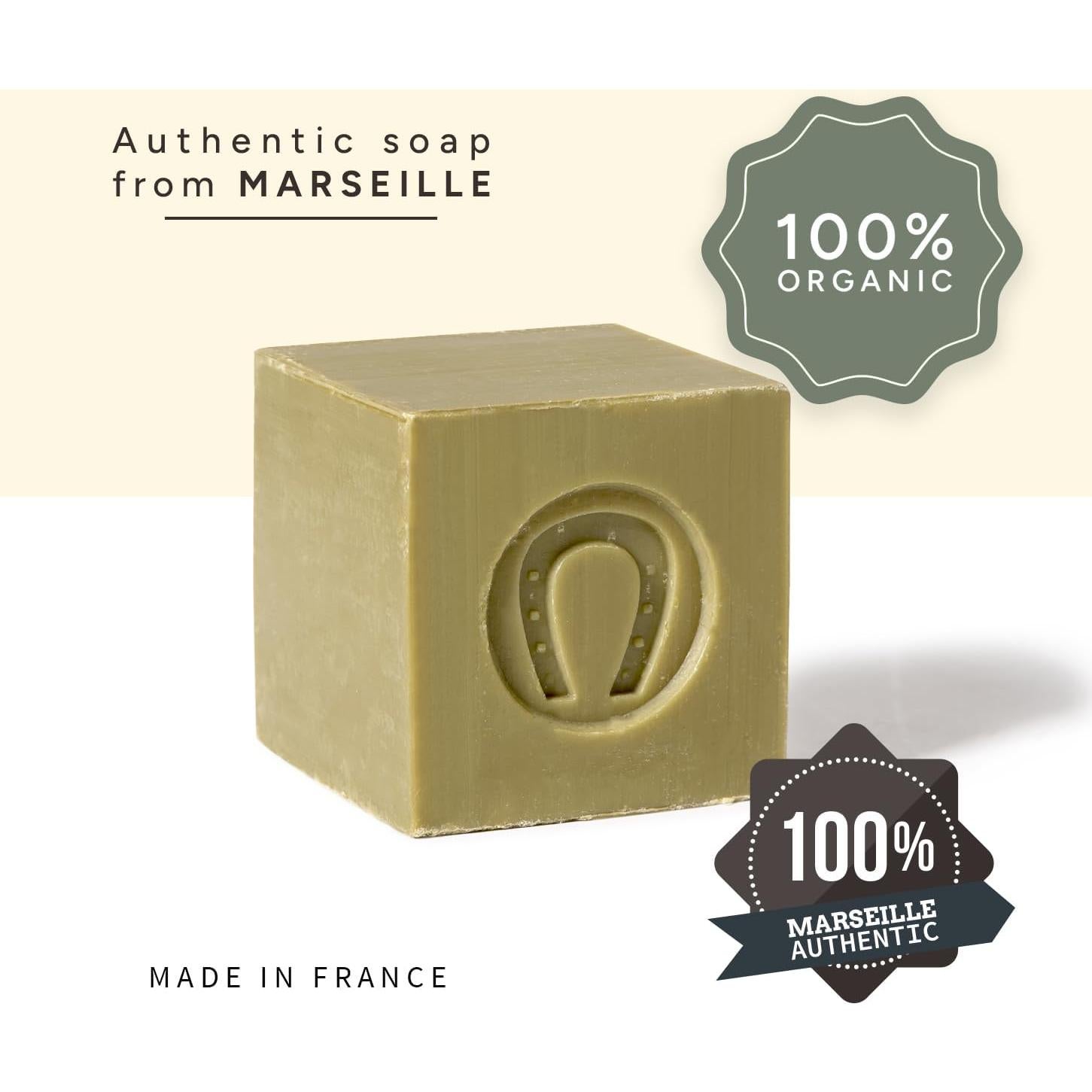 Jabón de Marsella Fer à Cheval 100g - Aceite de Oliva, 4 Piezas