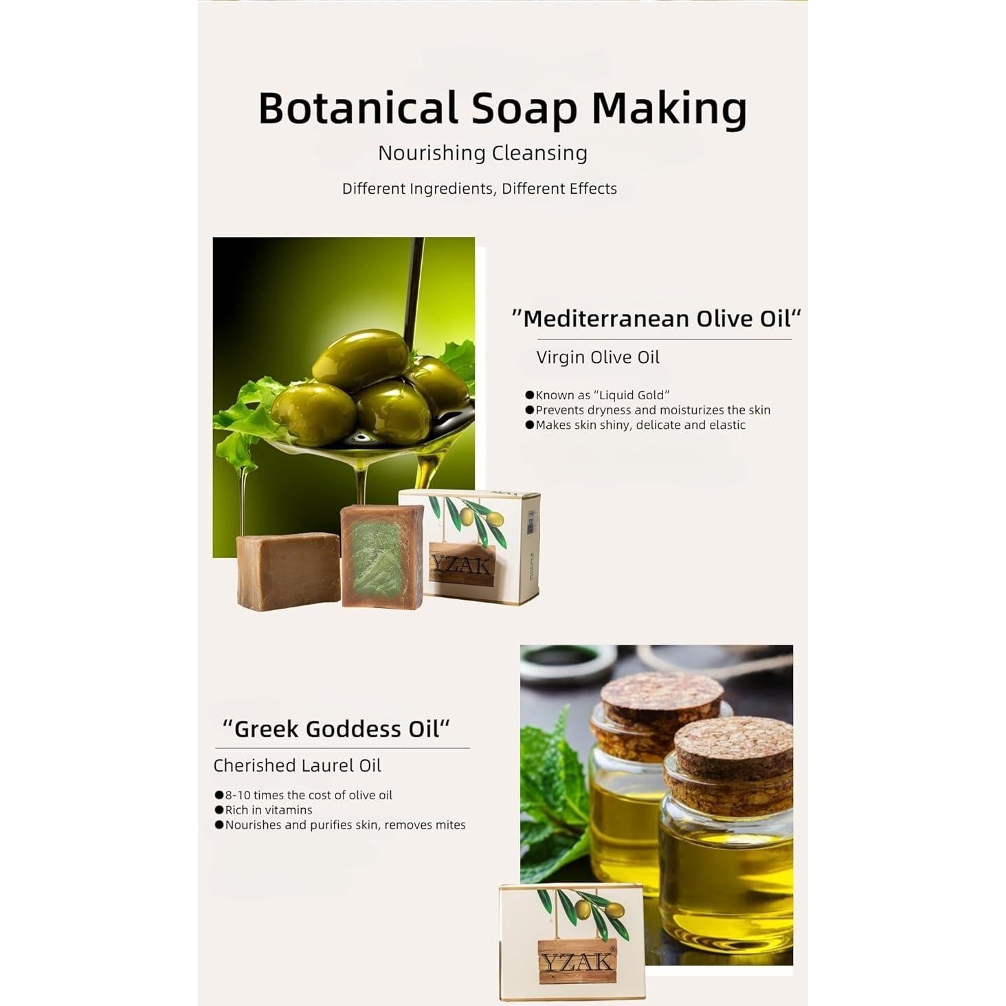 Jabón Artesanal de Aleppo Yzak 180g - Aceite de Oliva y Laurel