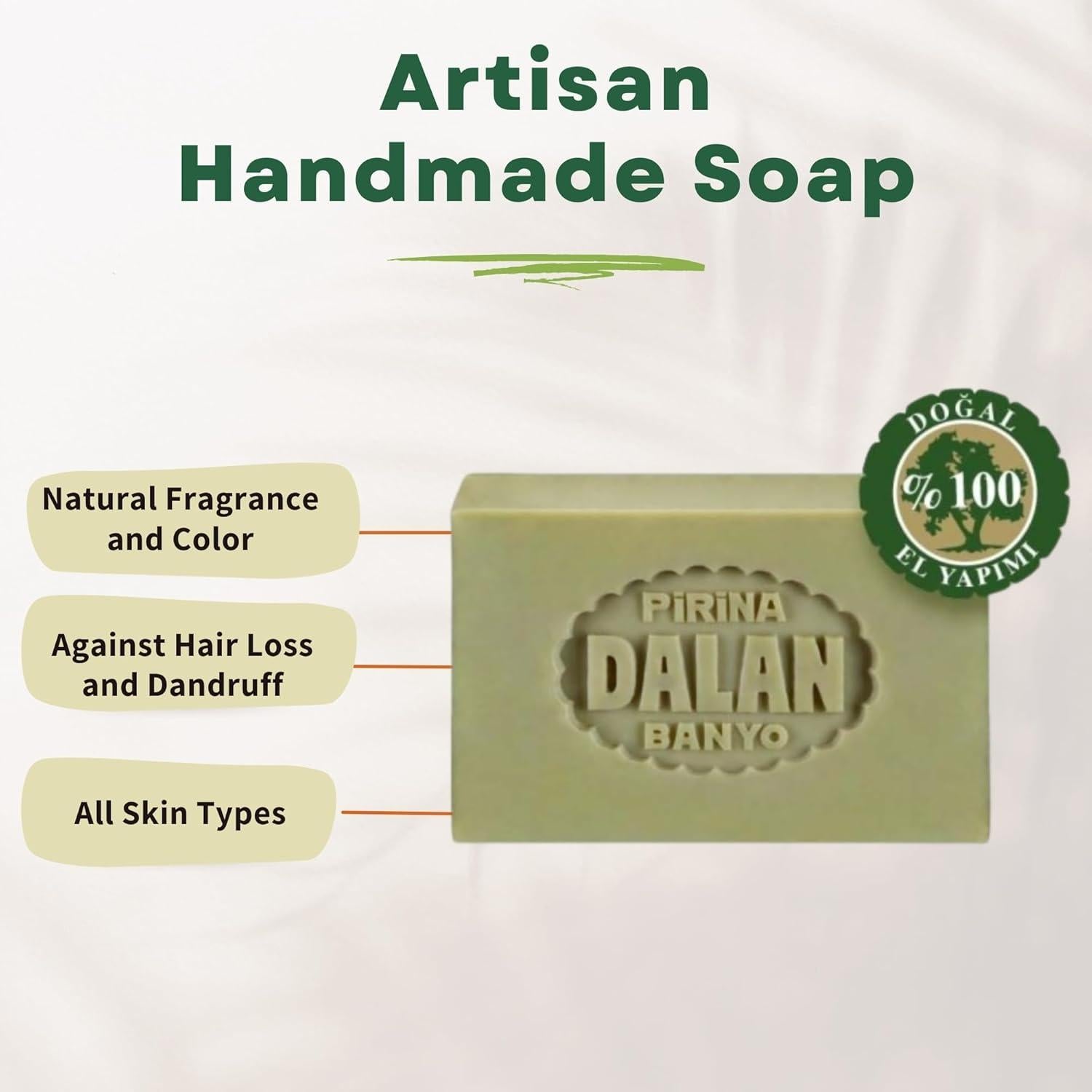Jabón de Aceite de Oliva Dalan 100% Natural Paquete de 3