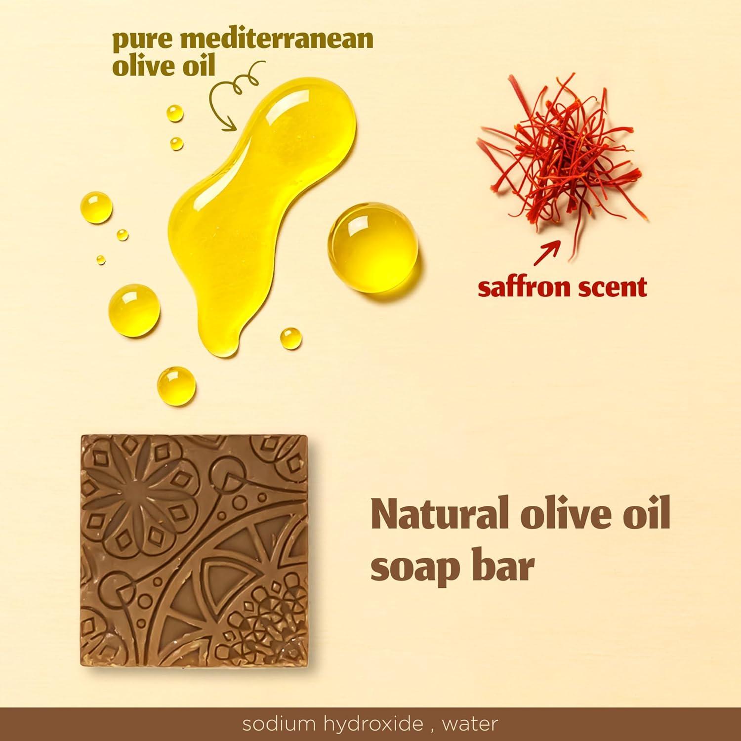 Jabón Natural de Azafrán Hekaya - 500g - Aceite de Oliva Orgánico