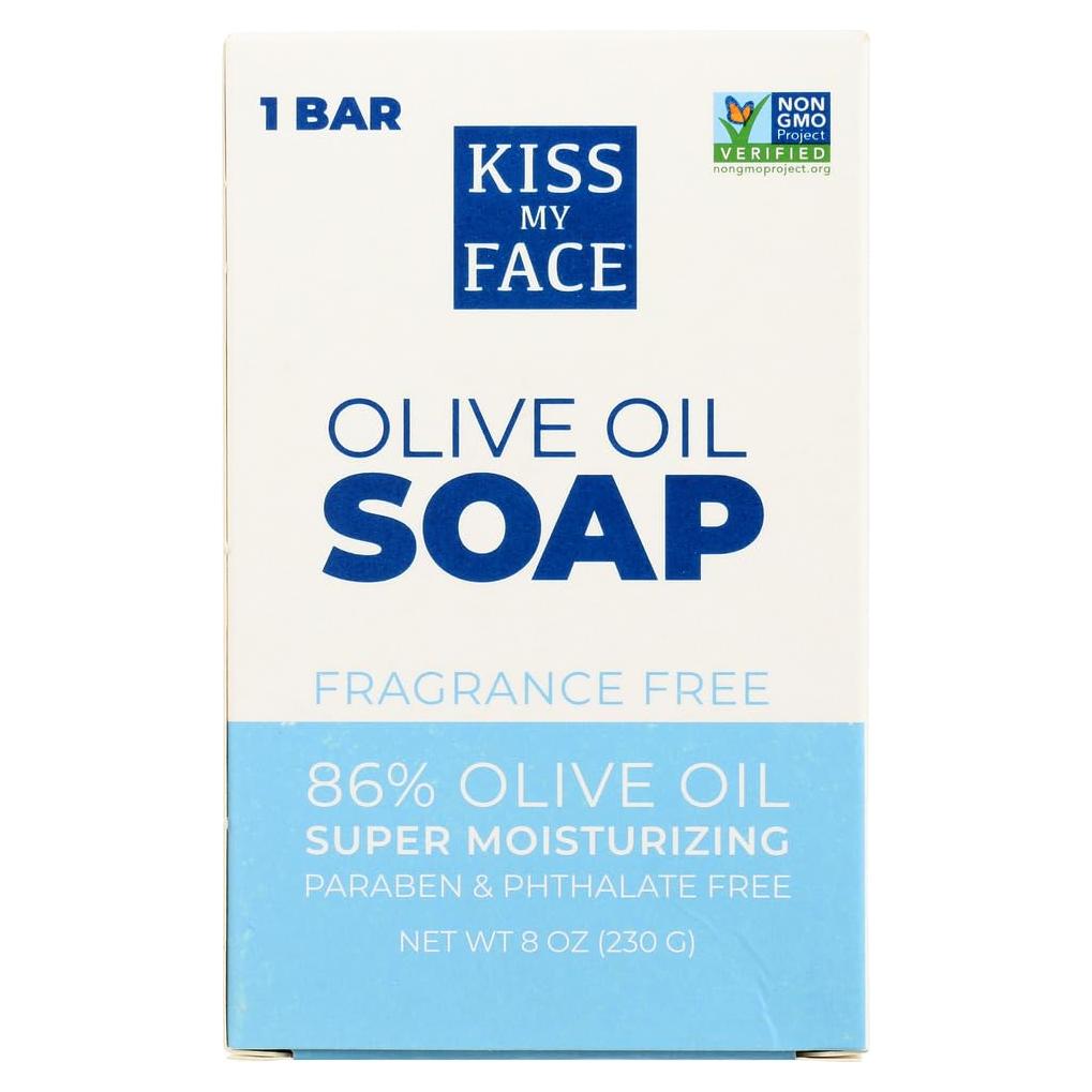 Jabón Kiss My Face Aceite de Oliva Puro 4x227g Sin Fragancia