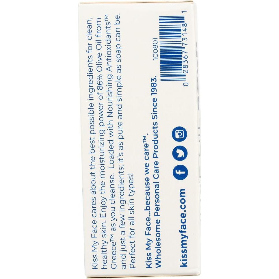 Jabón Kiss My Face Aceite de Oliva Puro 4x227g Sin Fragancia