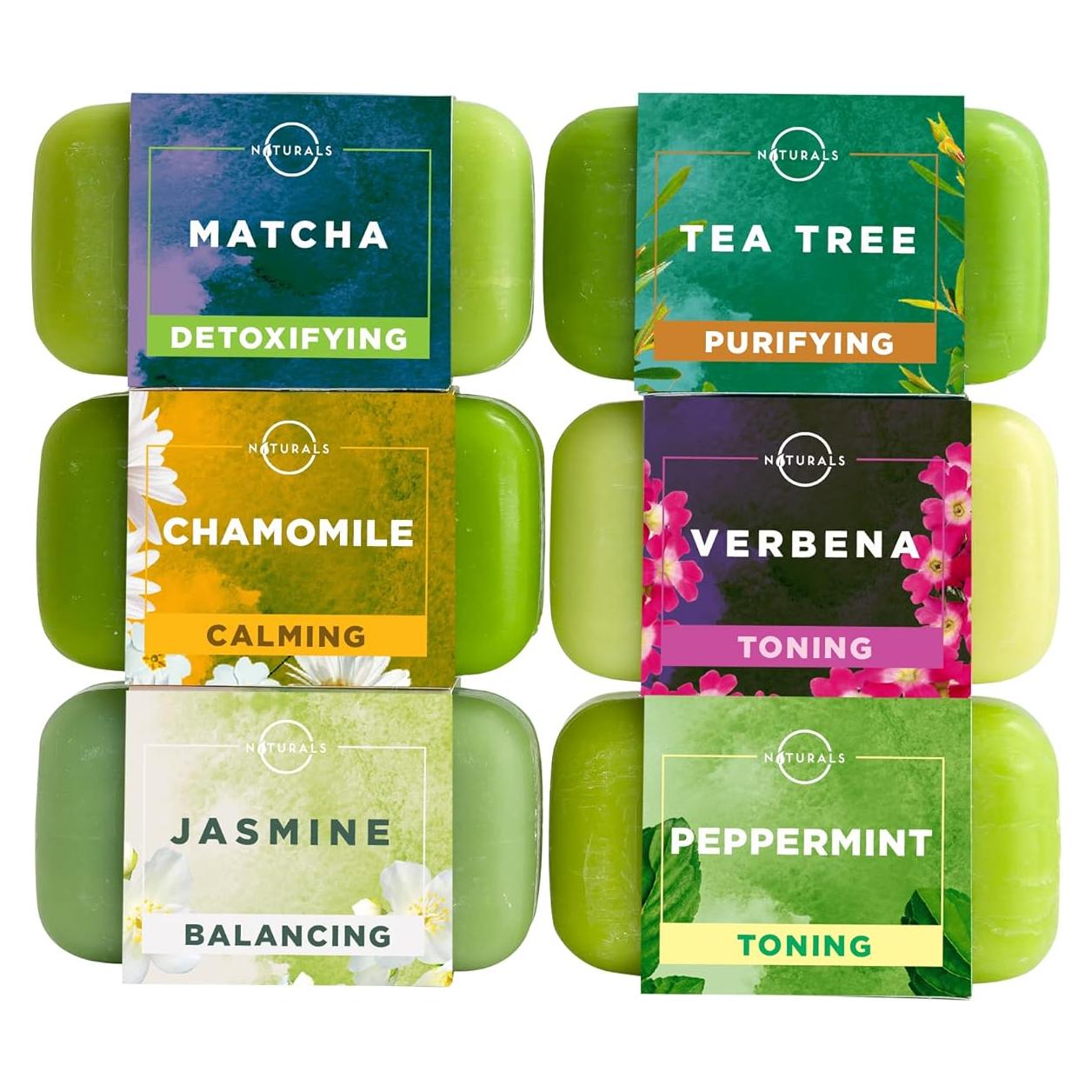 Set de Jabón Natural O Naturals - Té Verde 6 Piezas 737g